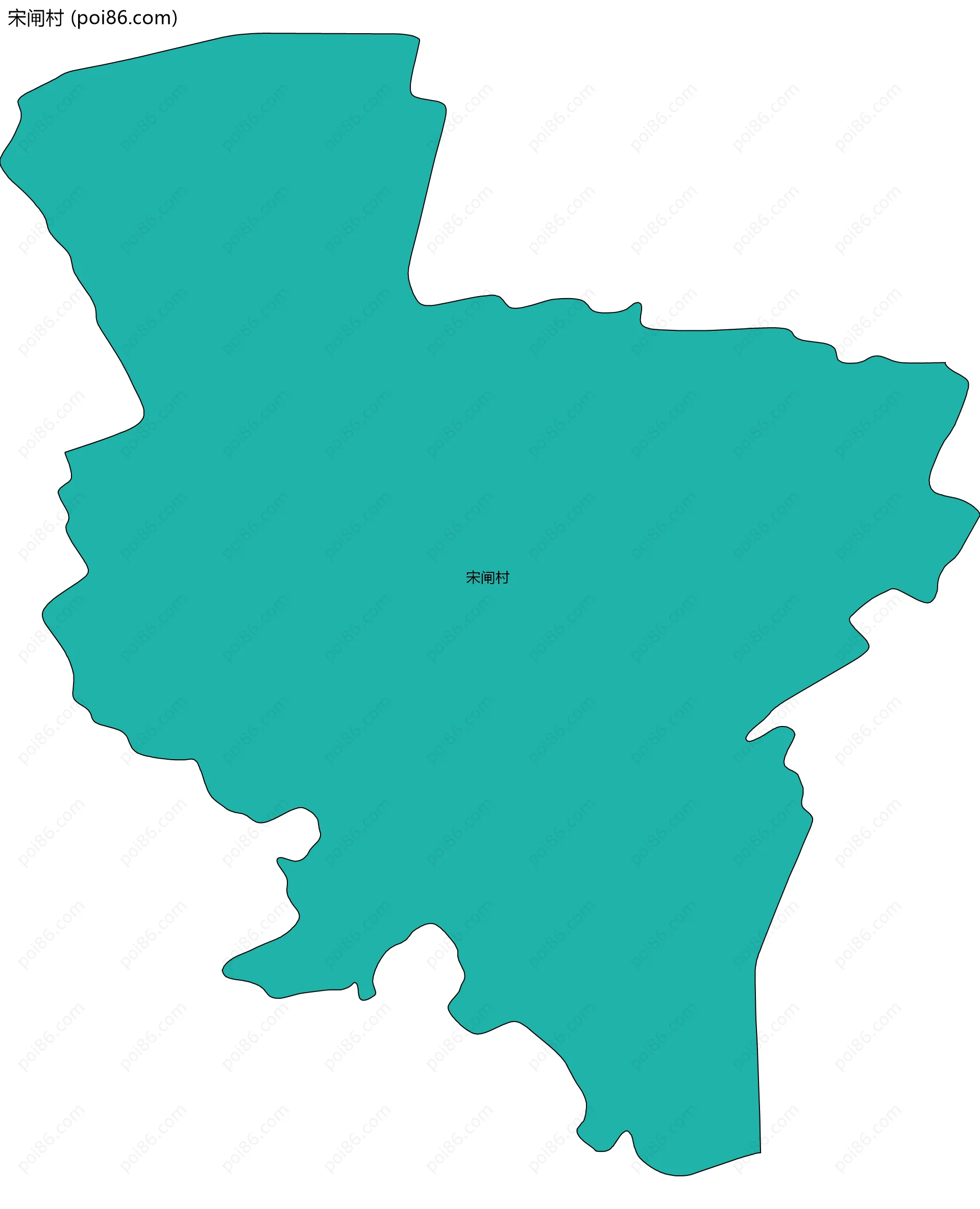 宋闸村边界地图