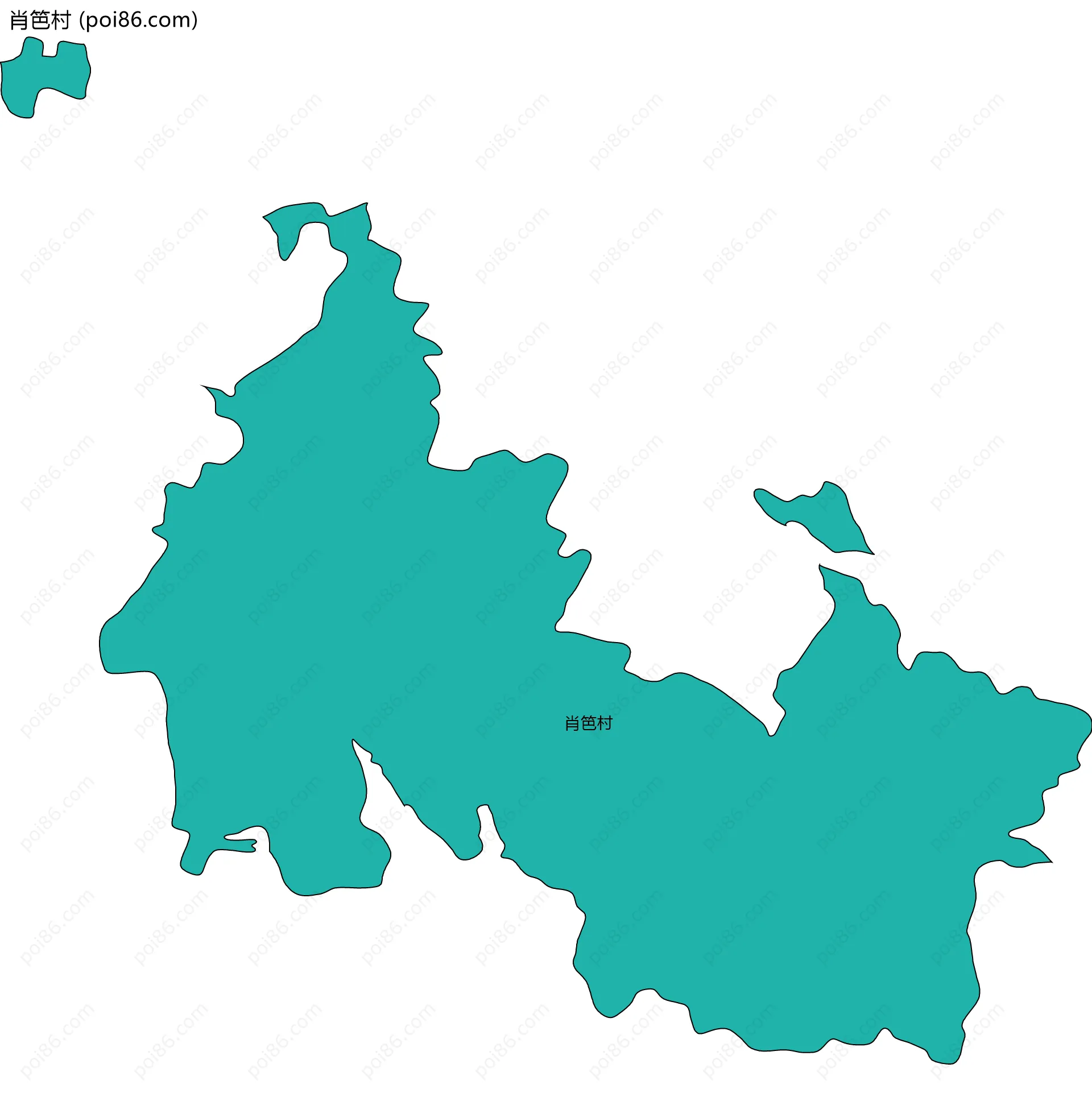 肖笆村边界地图