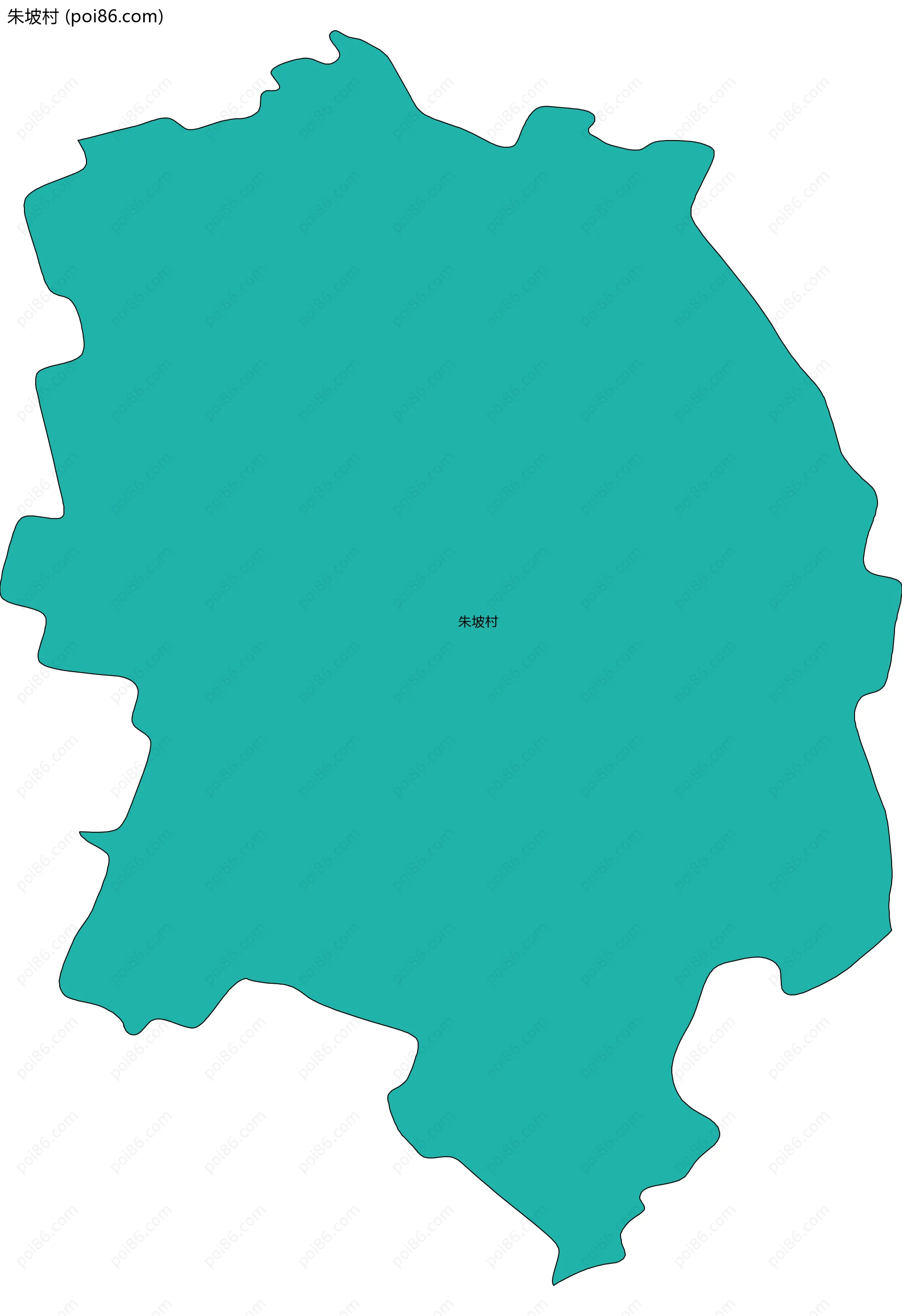 朱坡村边界地图