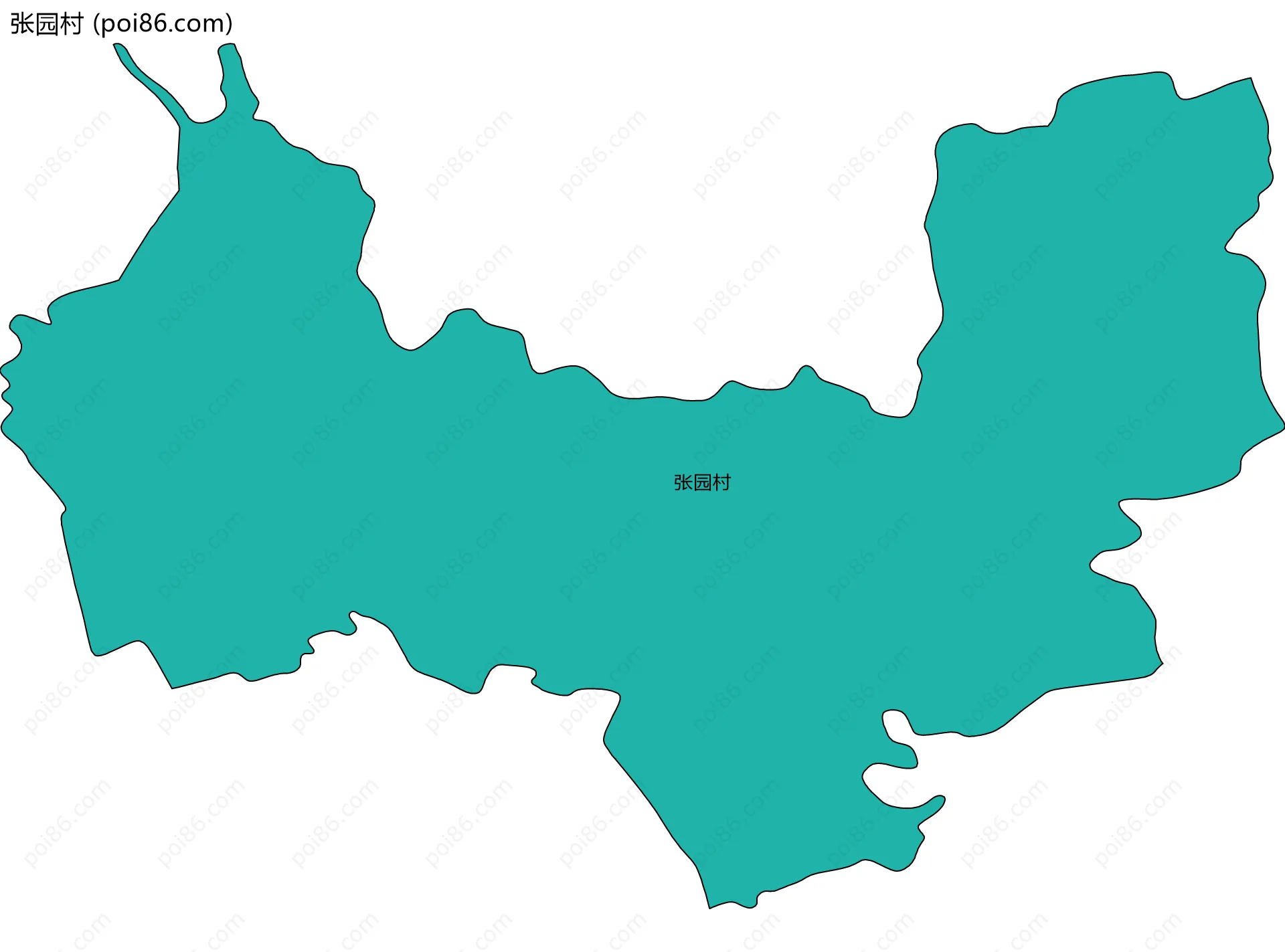 张园村边界地图