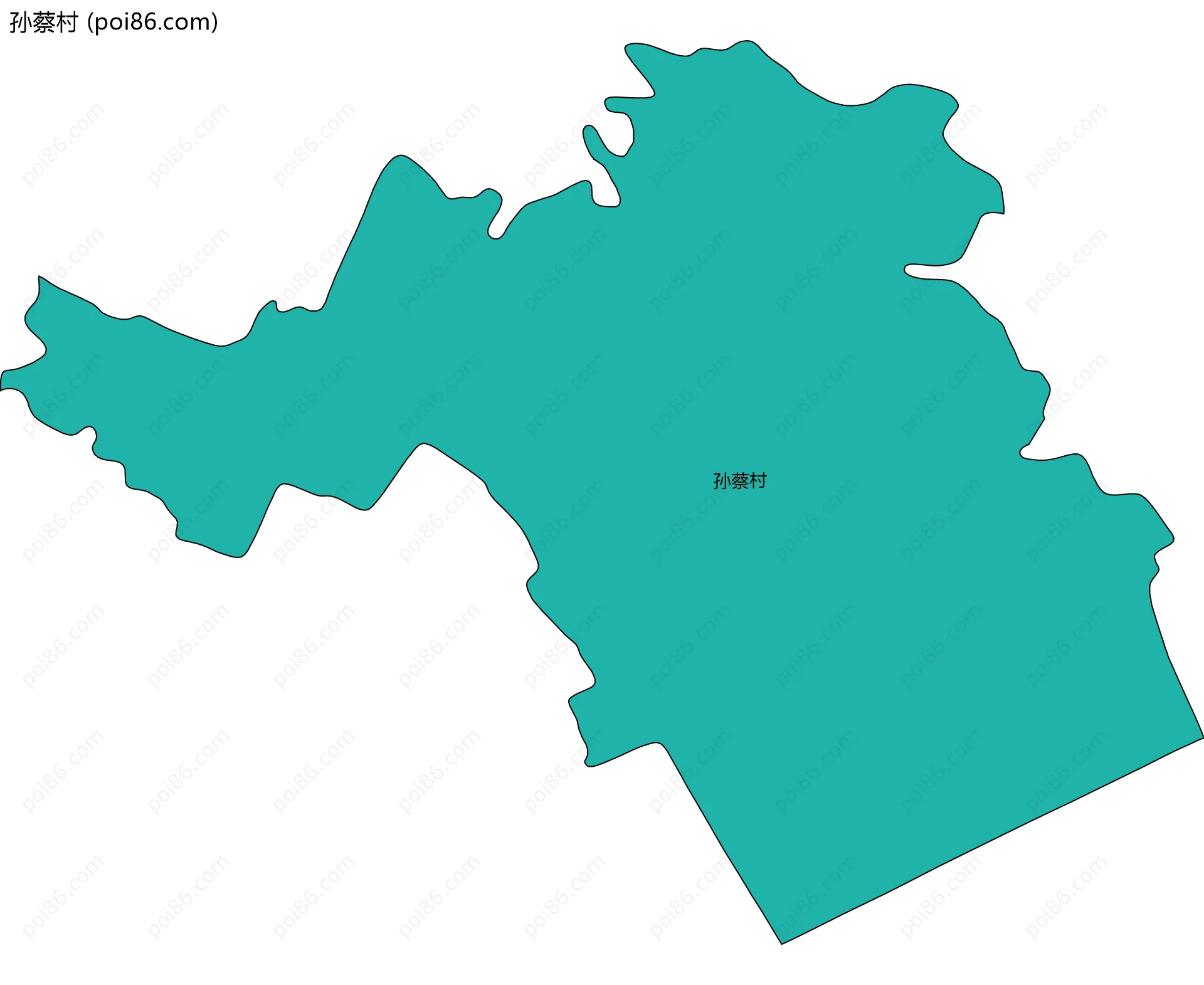 孙蔡村边界地图