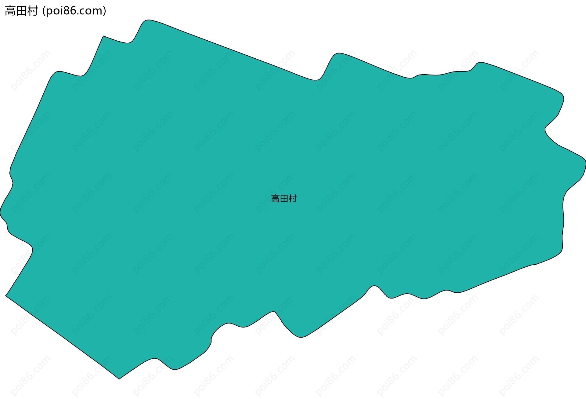 高田村边界地图