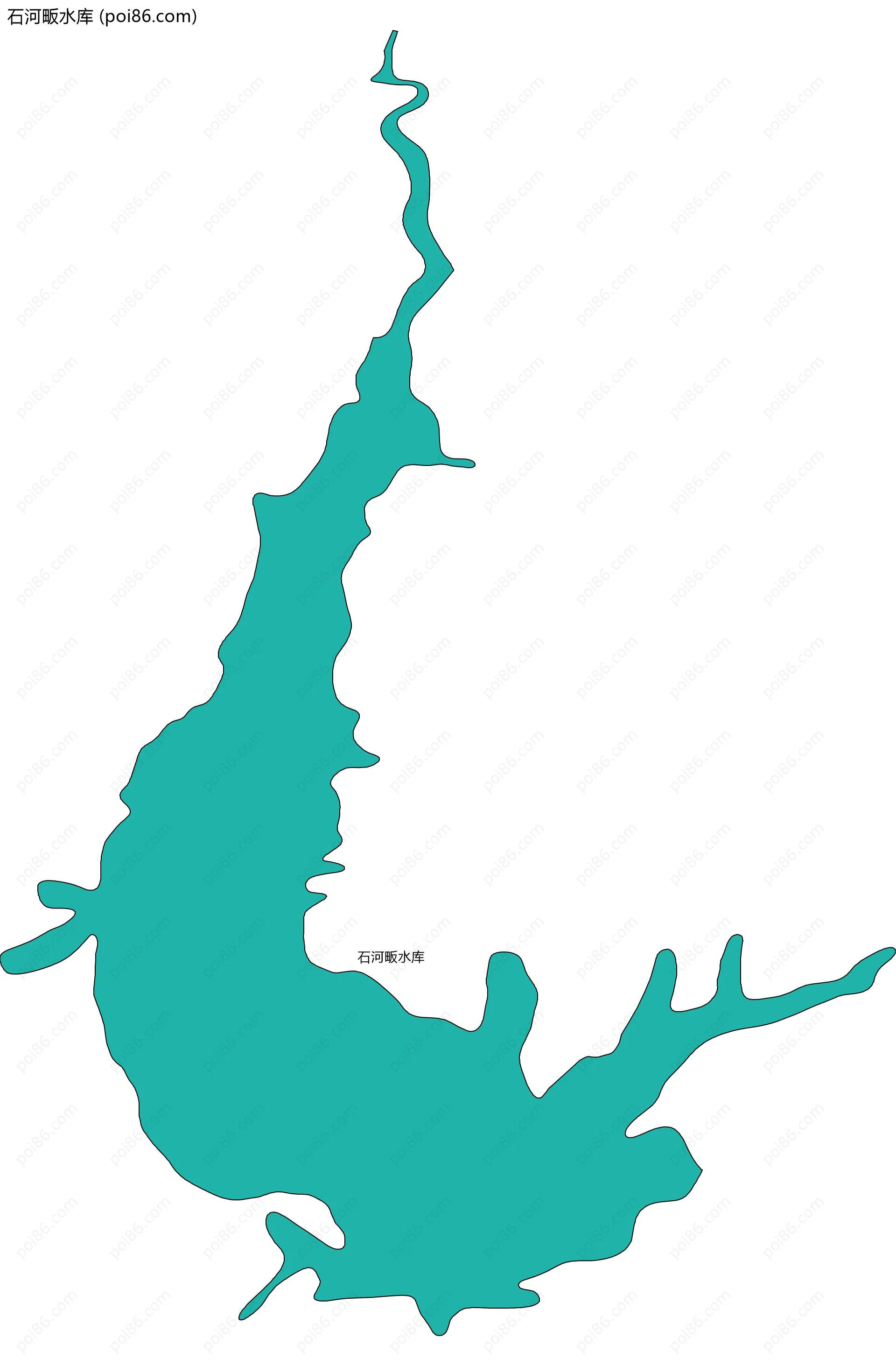 石河畈水库边界地图