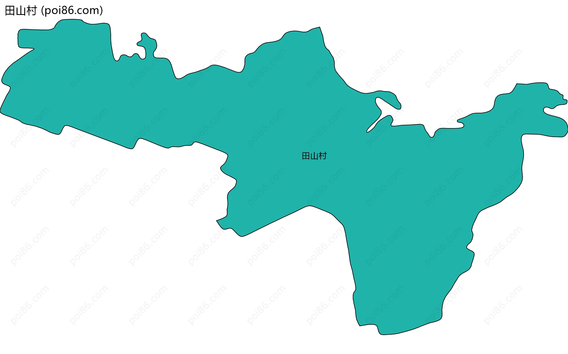 田山村边界地图