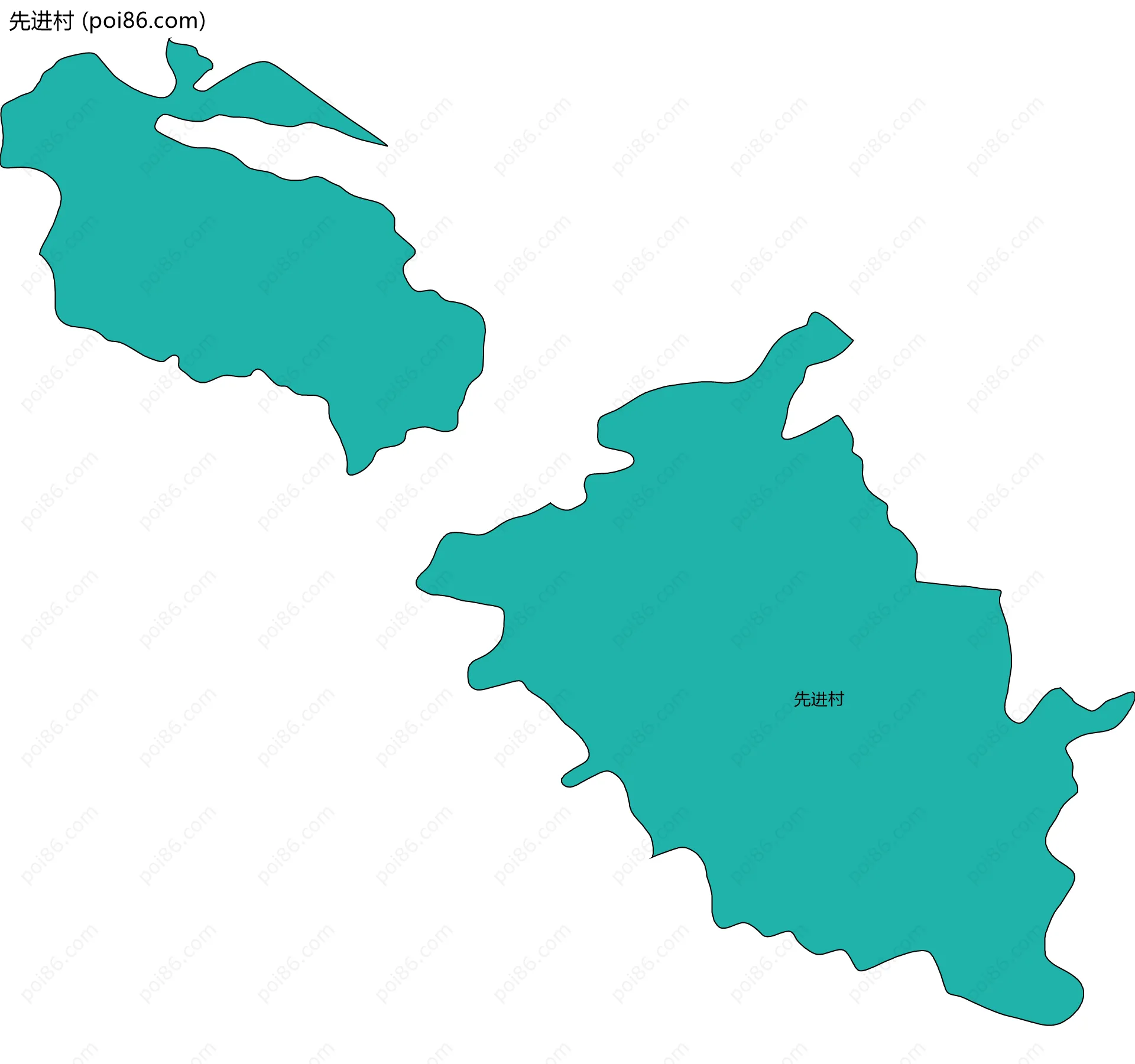 先进村边界地图