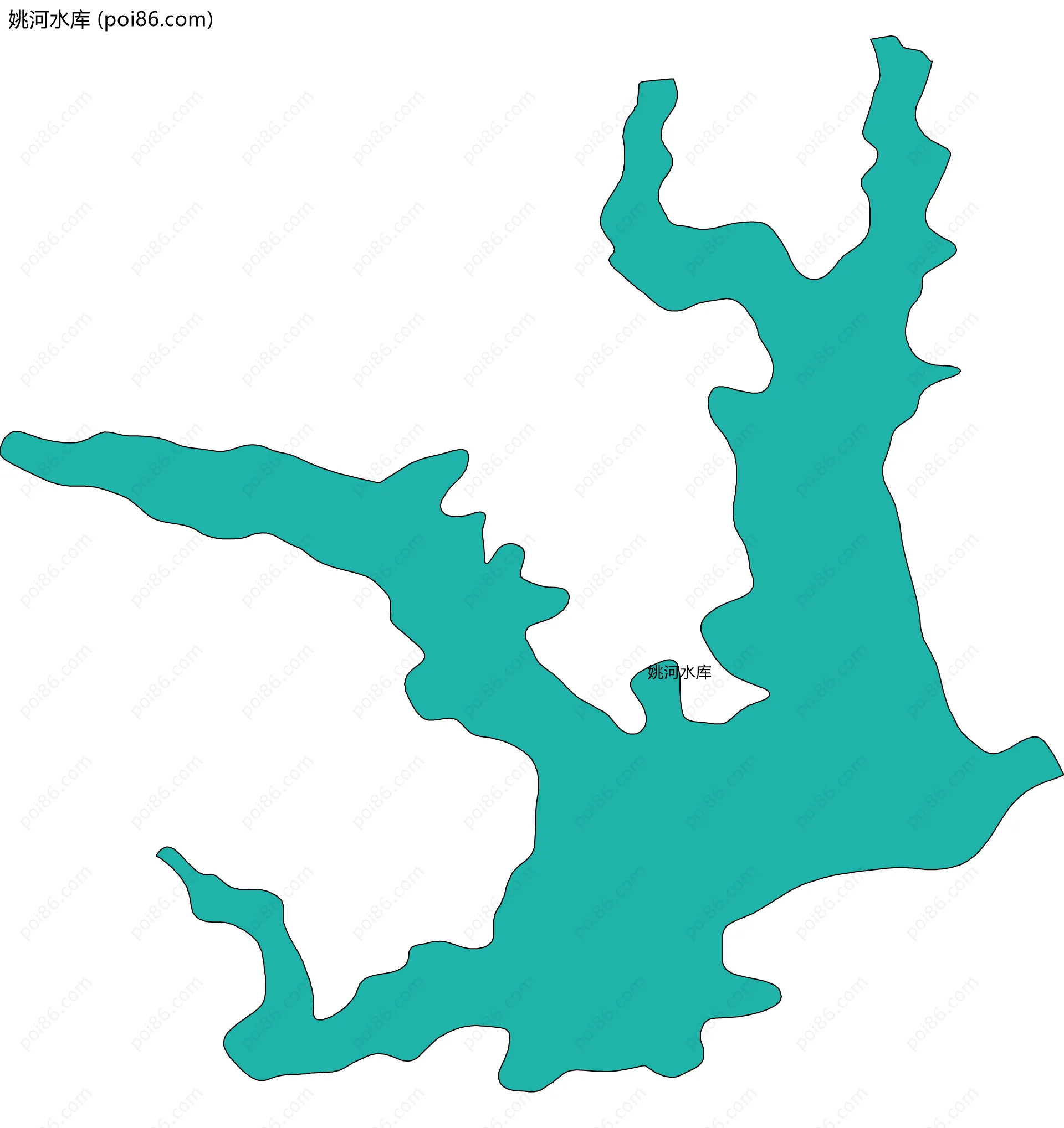 姚河水库边界地图