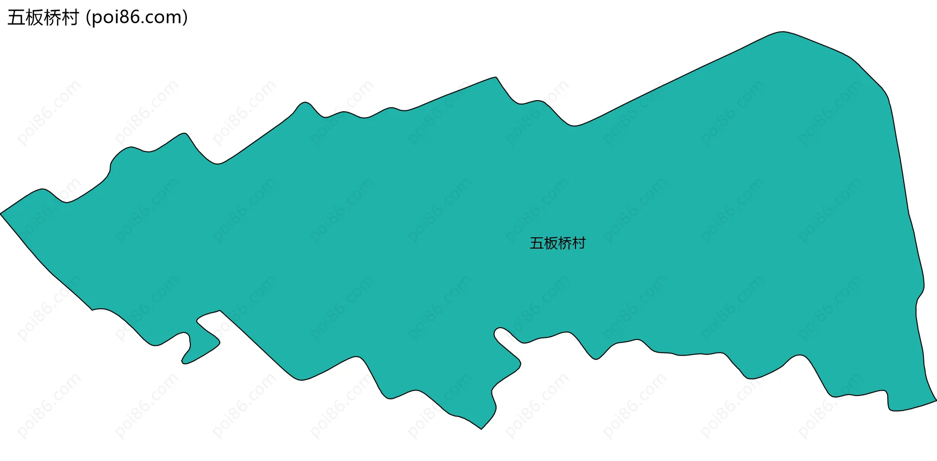 五板桥村边界地图