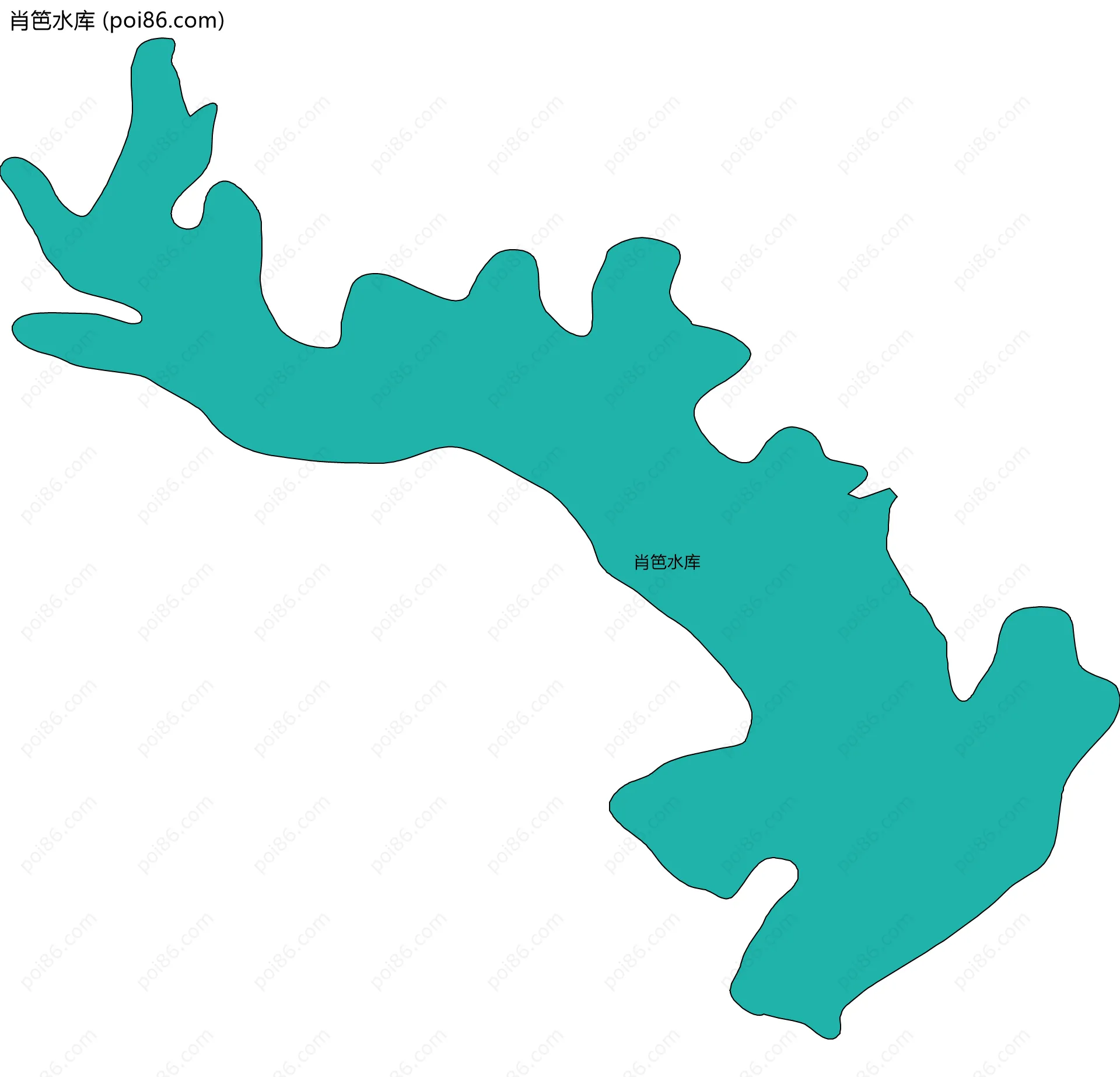 肖笆水库边界地图