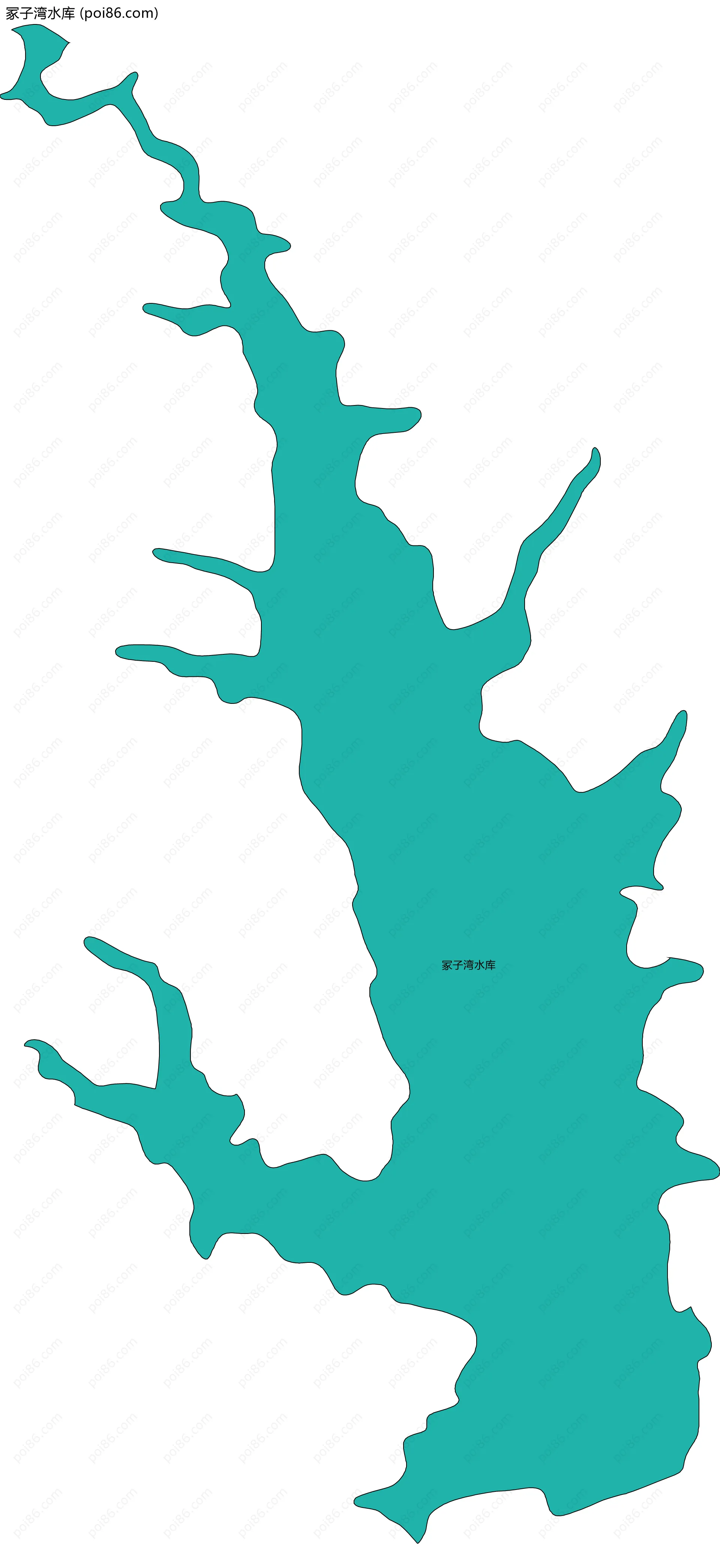 冢子湾水库边界地图