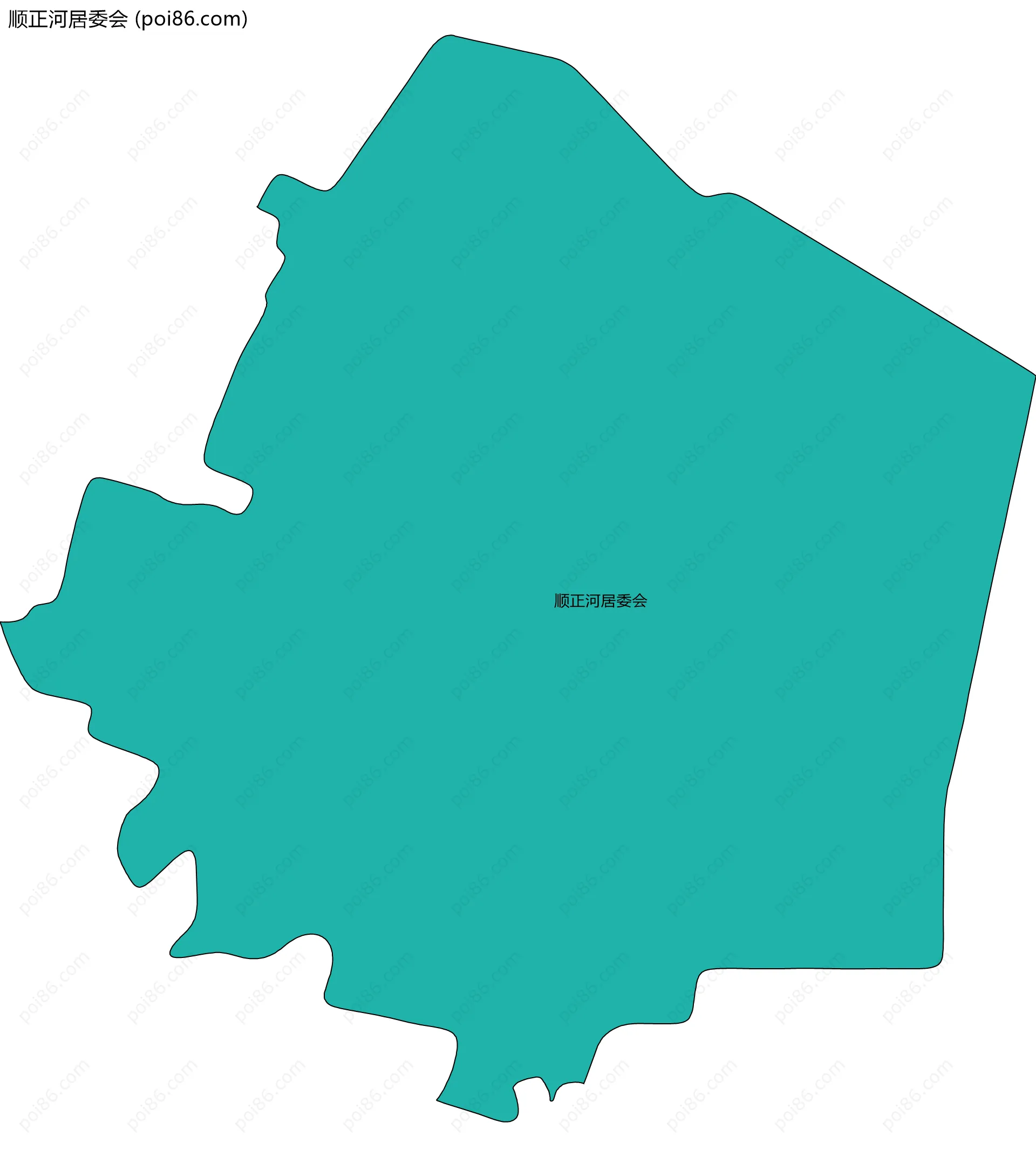 顺正河居委会边界地图