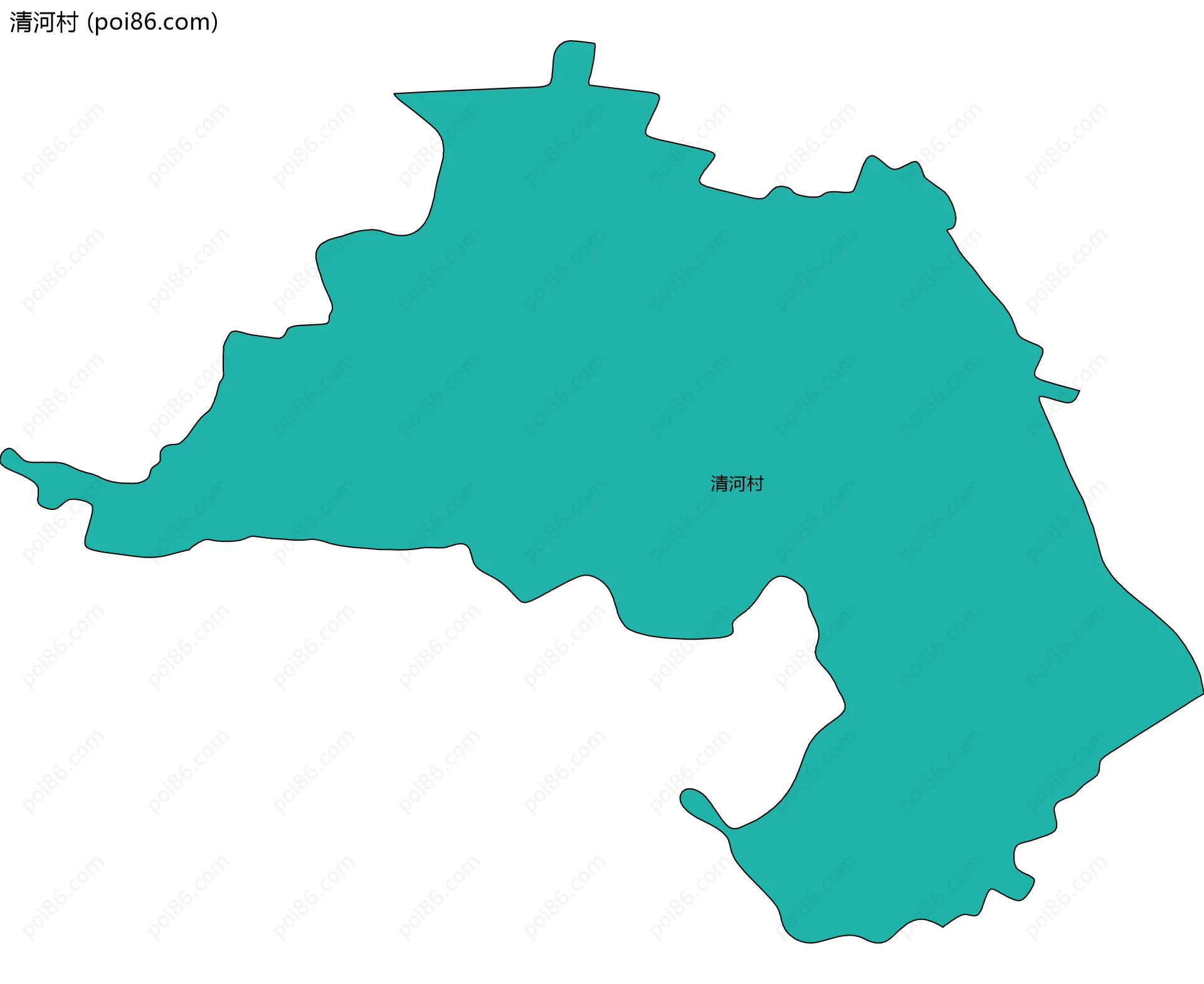 清河村边界地图