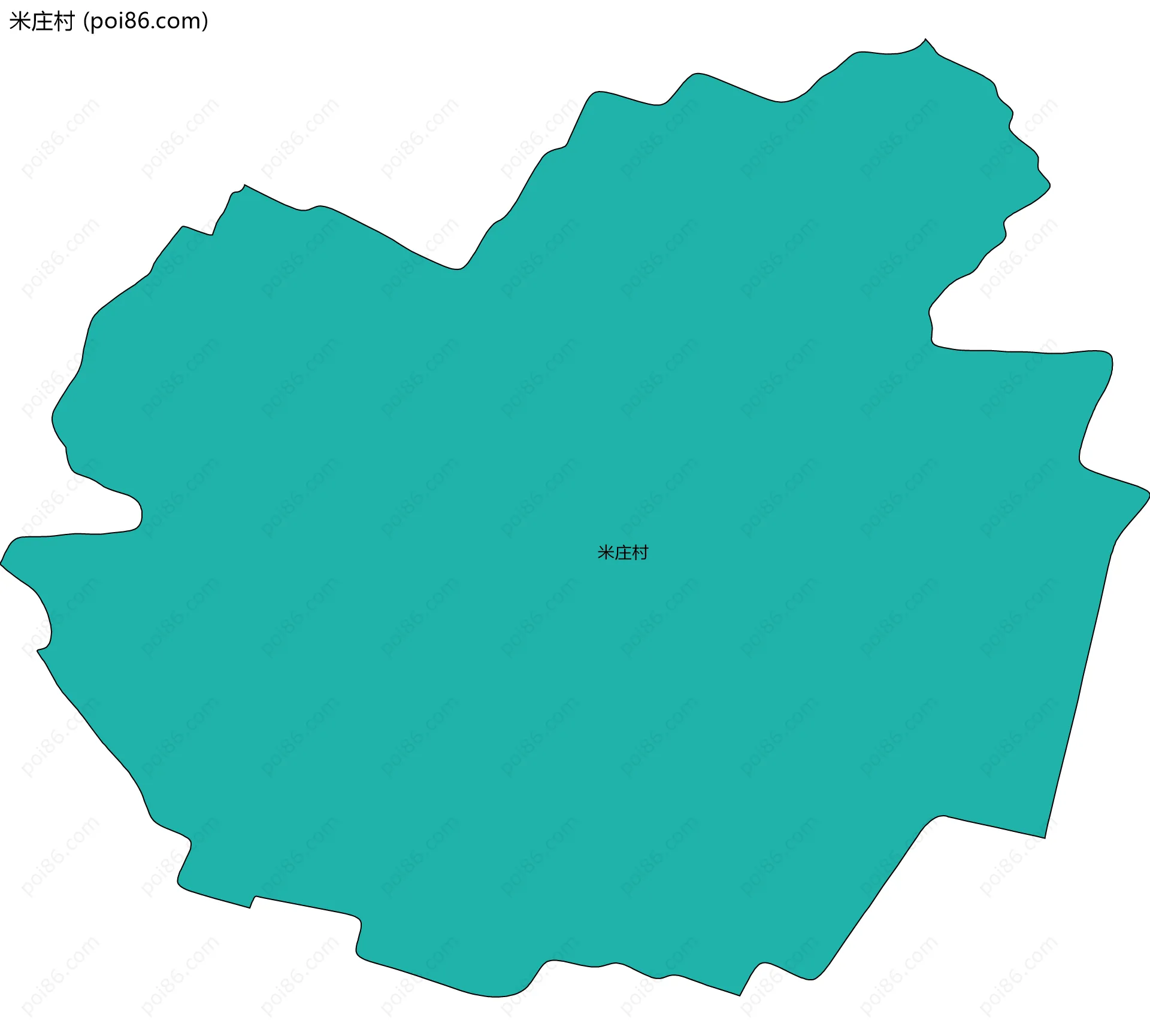 米庄村边界地图