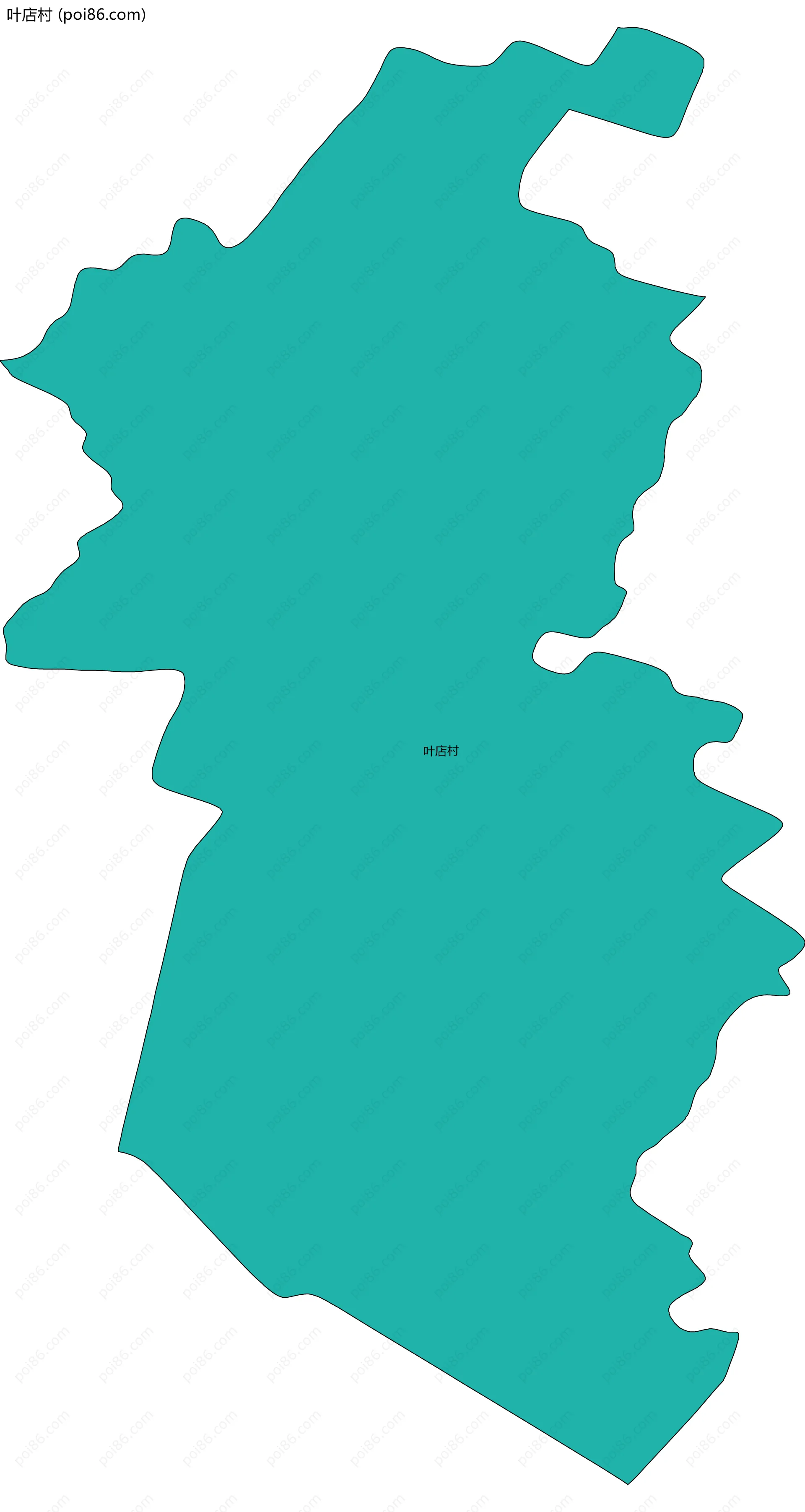 叶店村边界地图