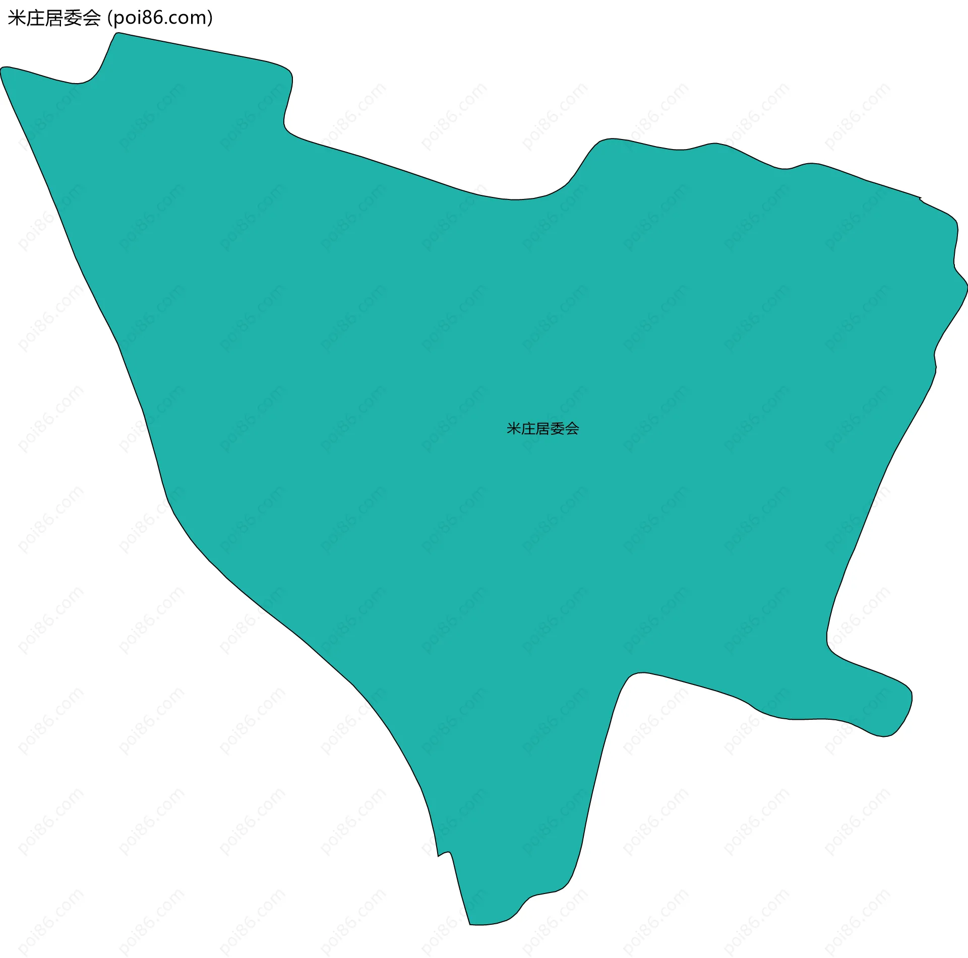 米庄居委会边界地图