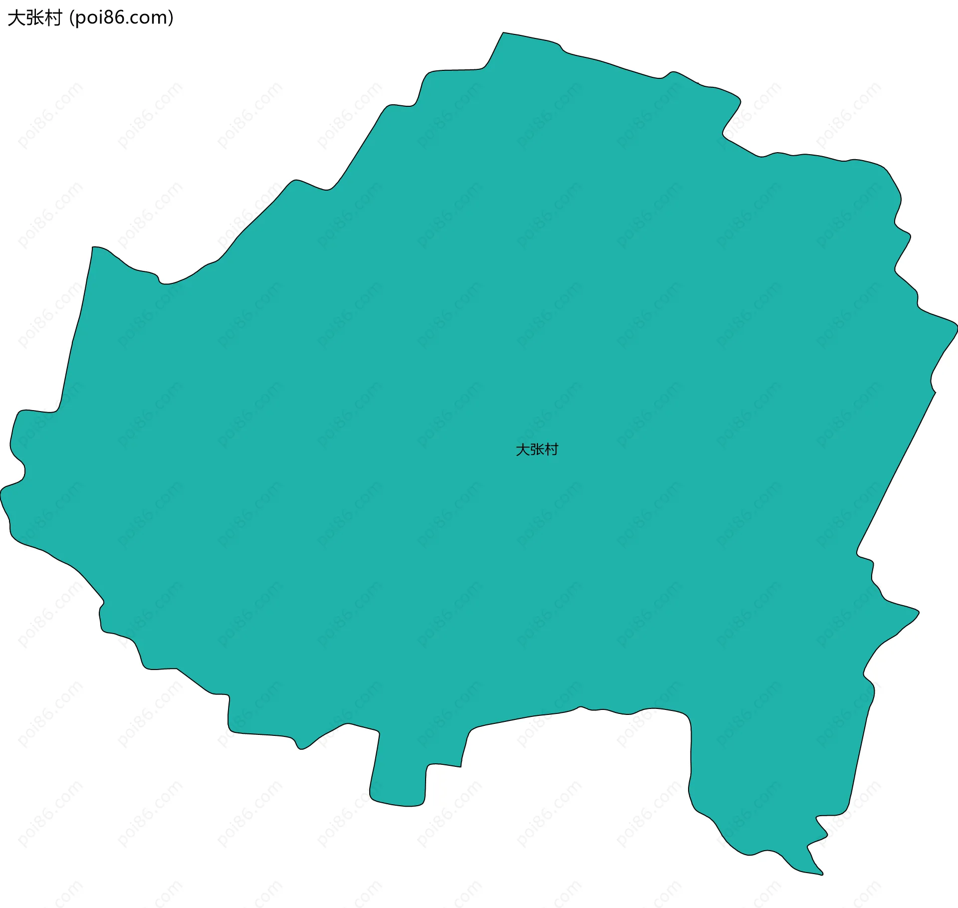 大张村边界地图