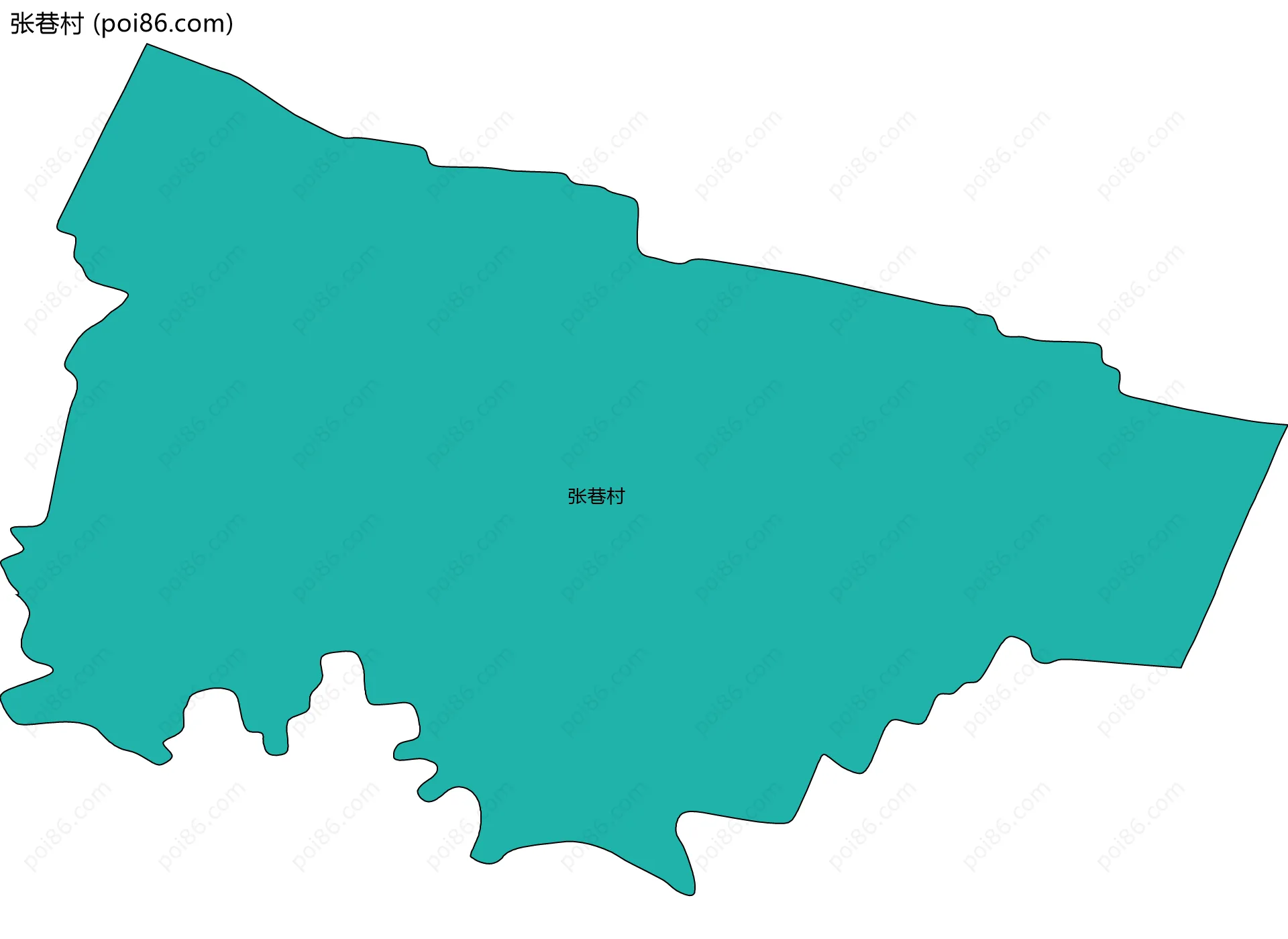 张巷村边界地图