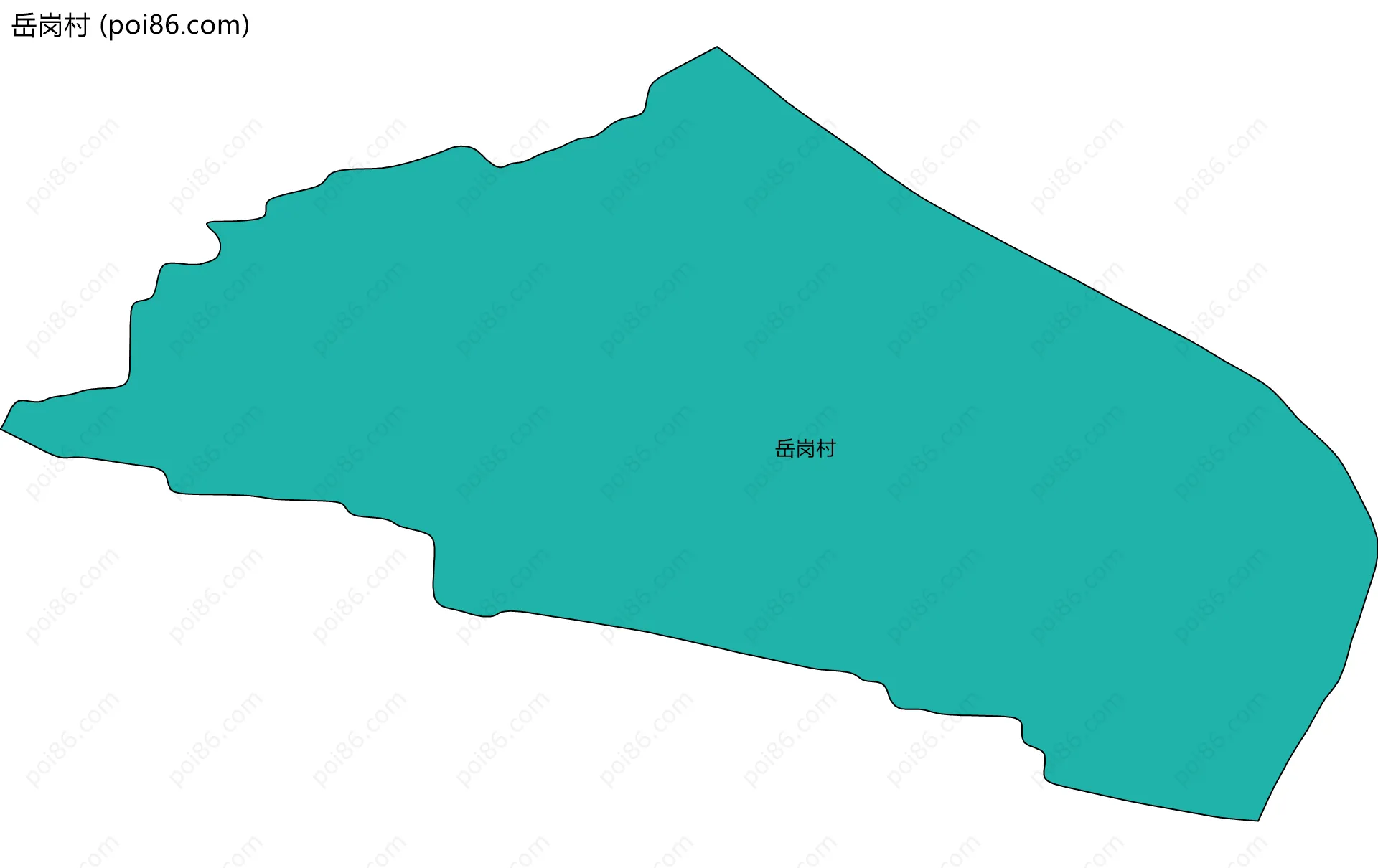 岳岗村边界地图