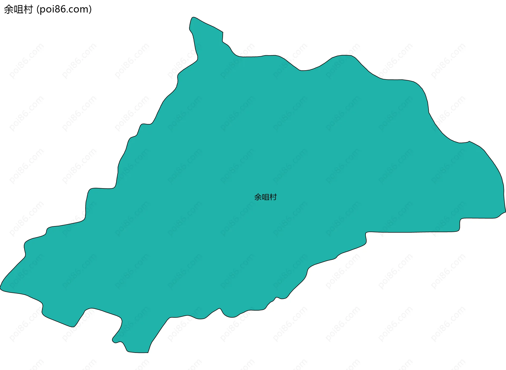 余咀村边界地图