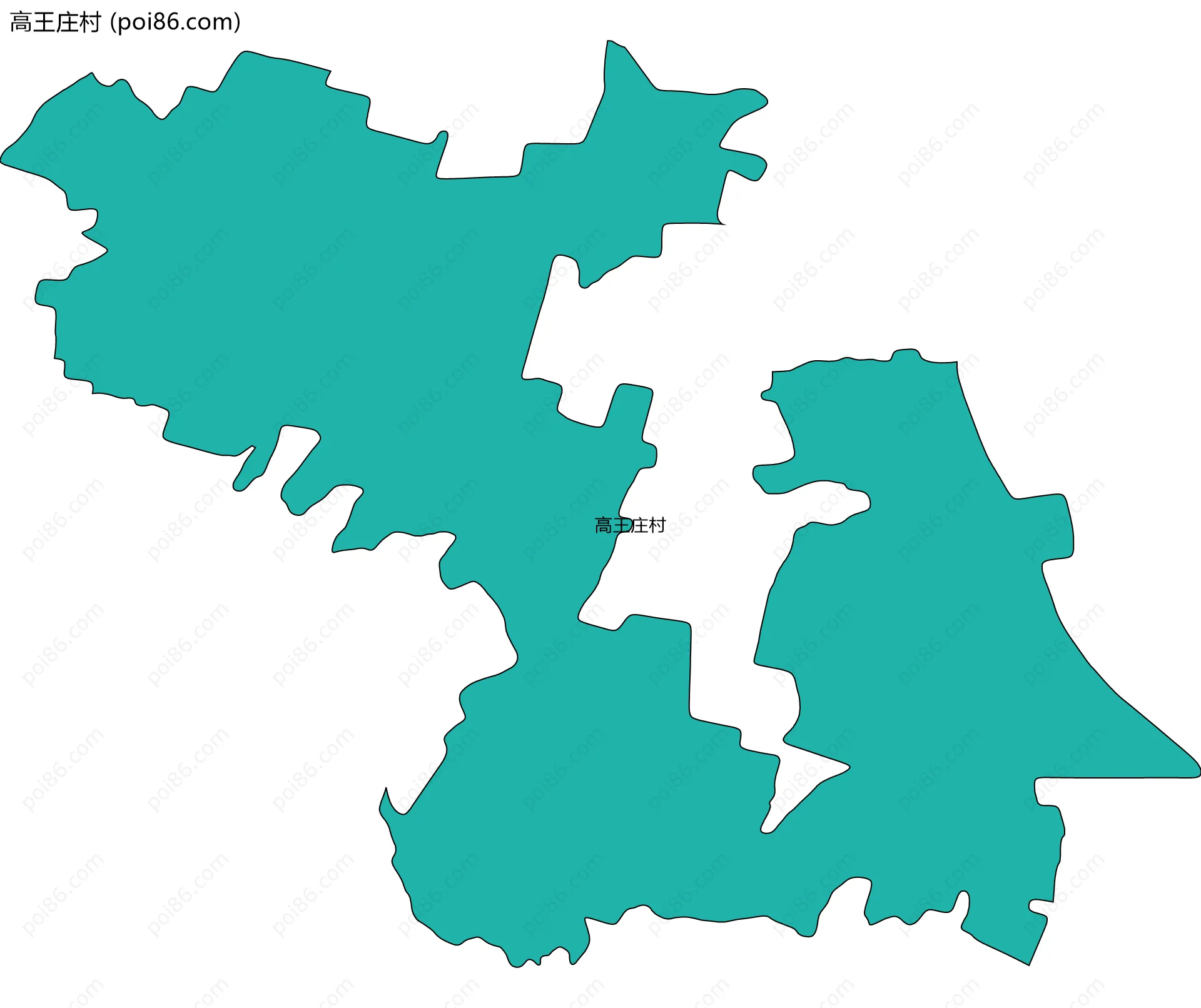 高王庄村边界地图