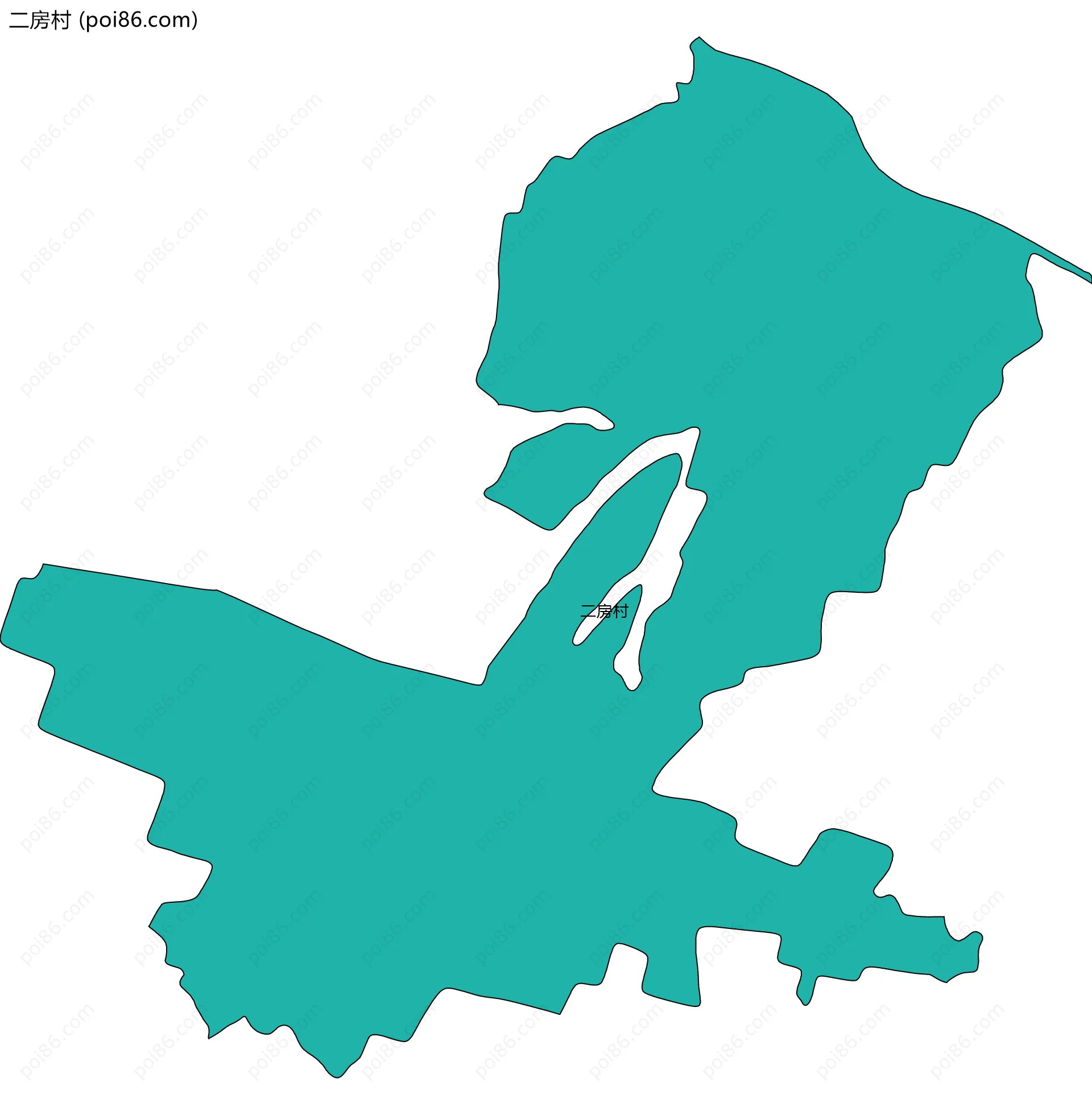 二房村边界地图