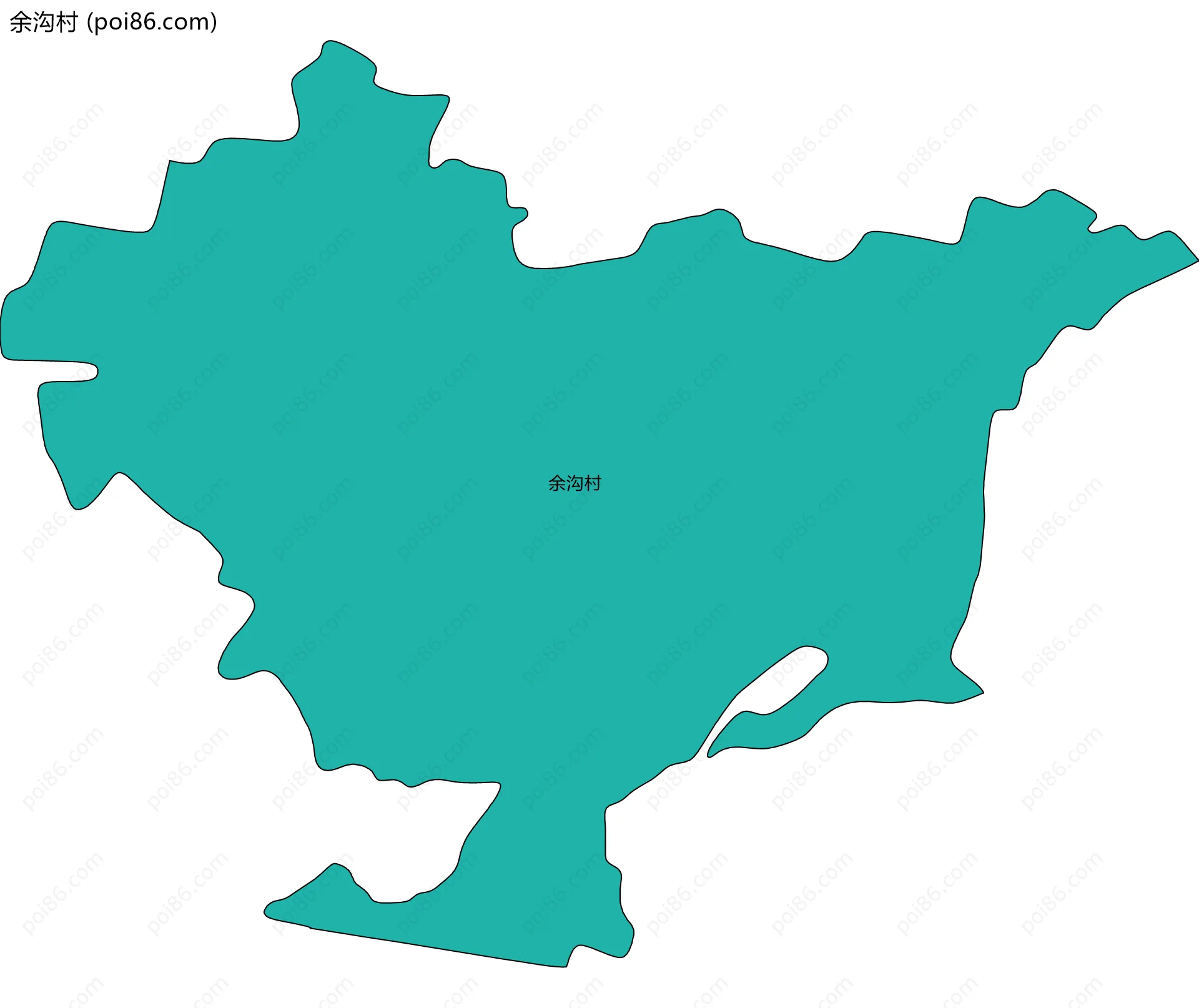 余沟村边界地图