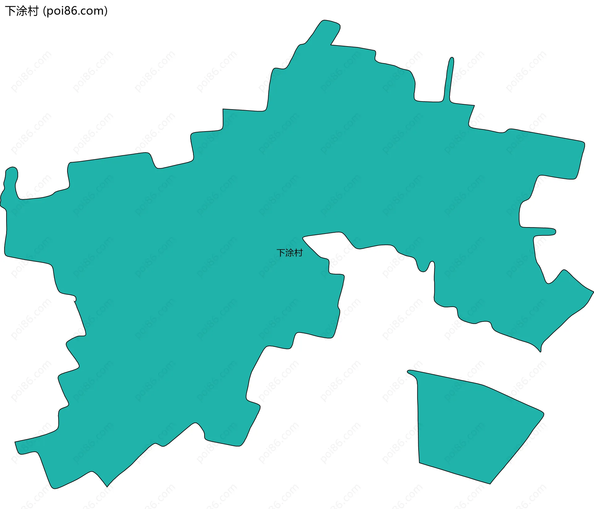 下涂村边界地图