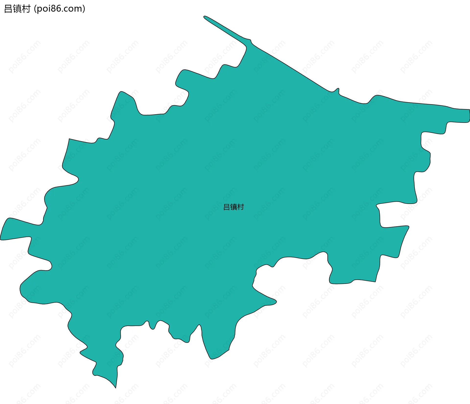 吕镇村边界地图