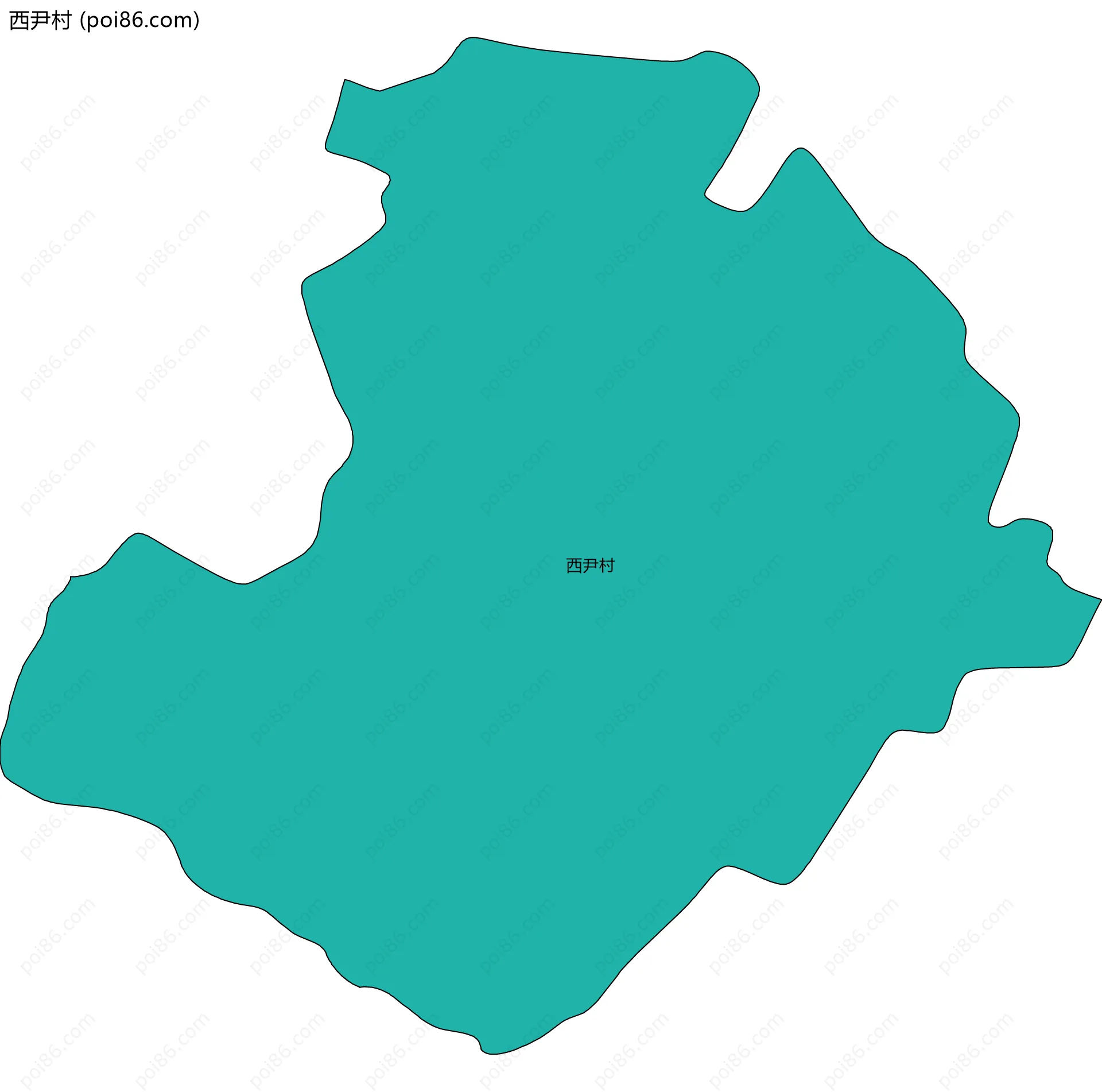 西尹村边界地图