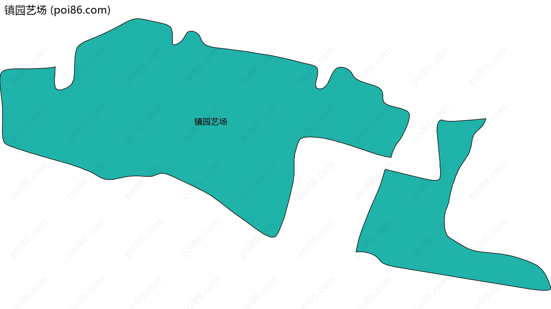 镇园艺场边界地图