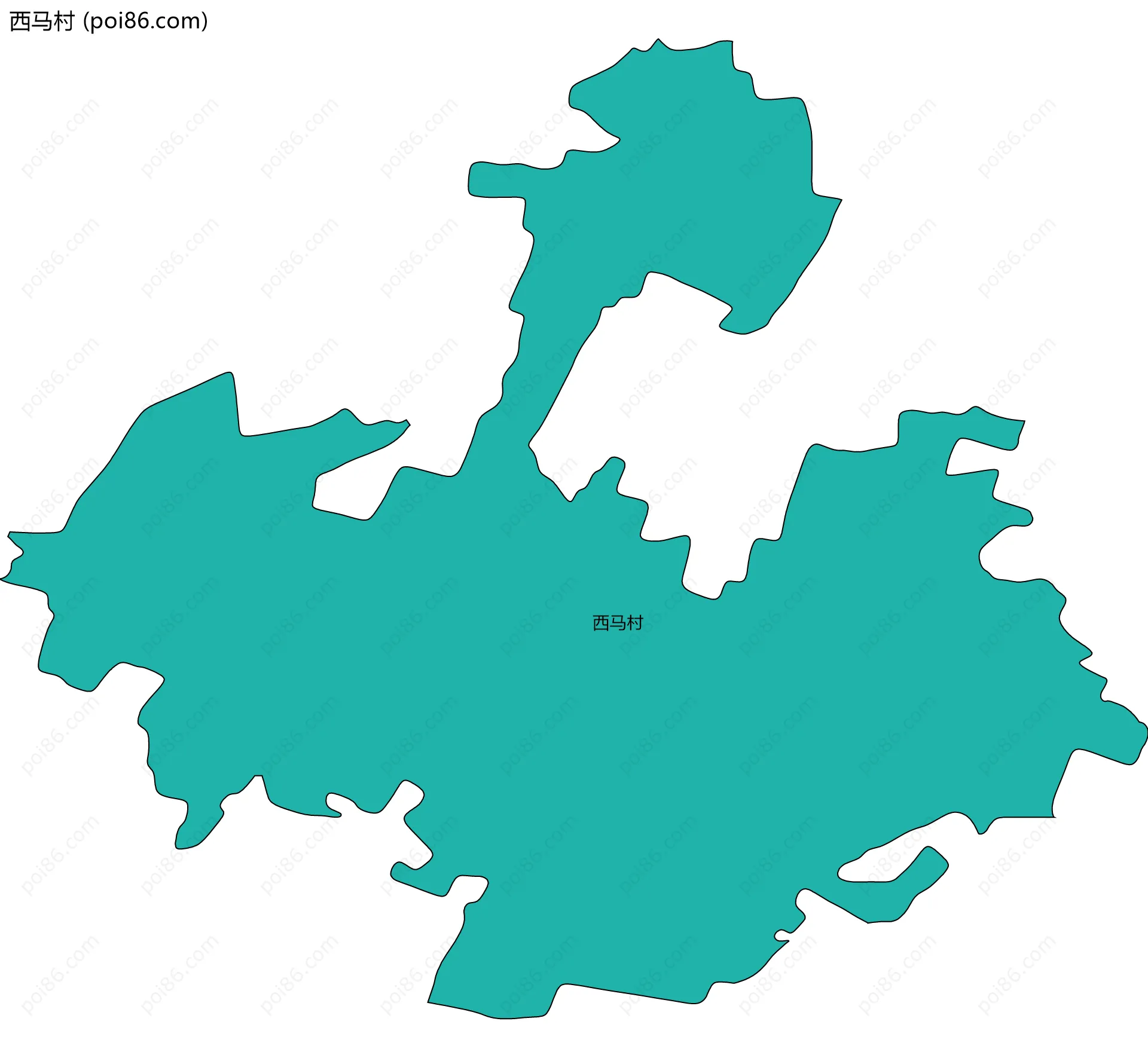 西马村边界地图