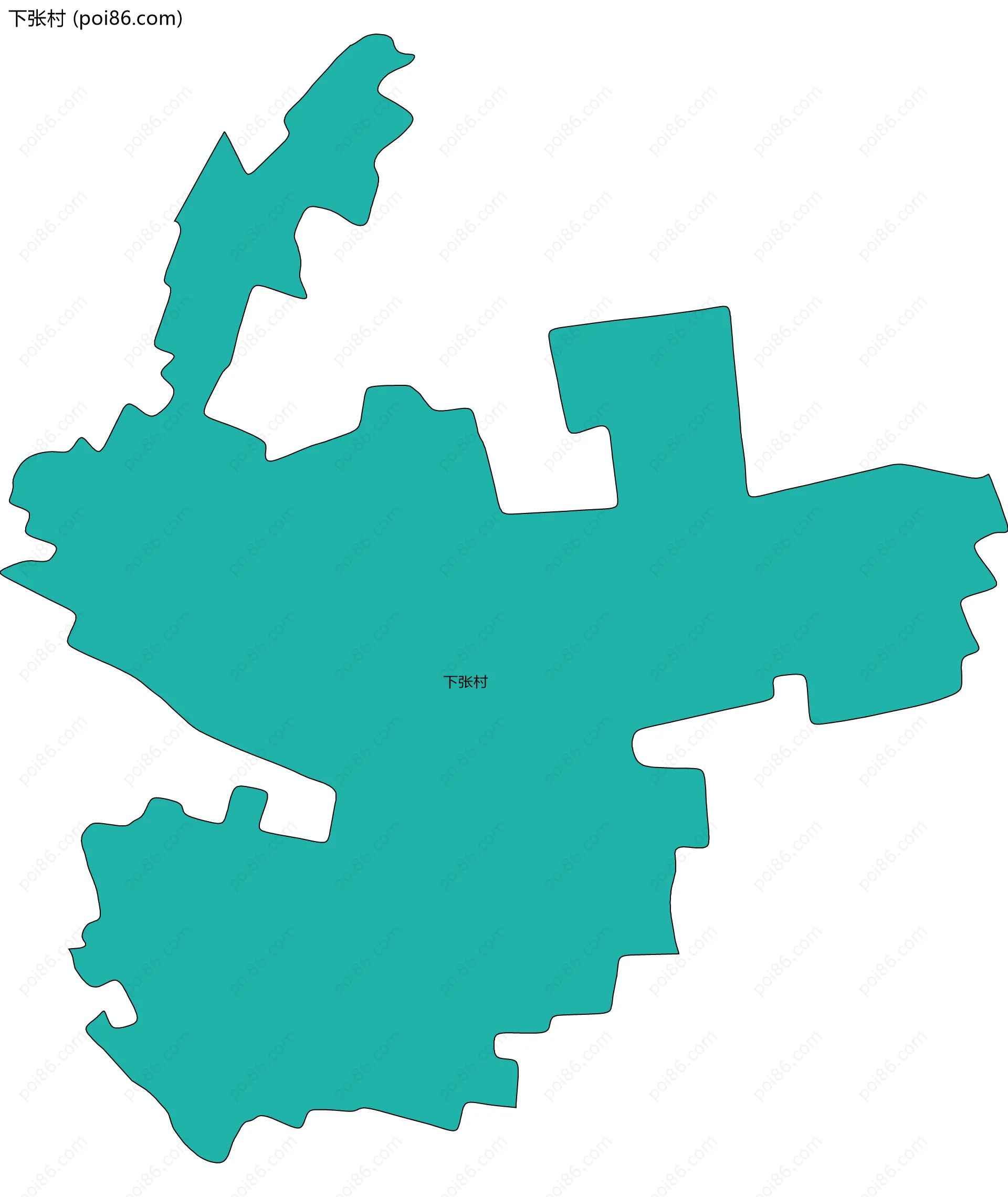 下张村边界地图