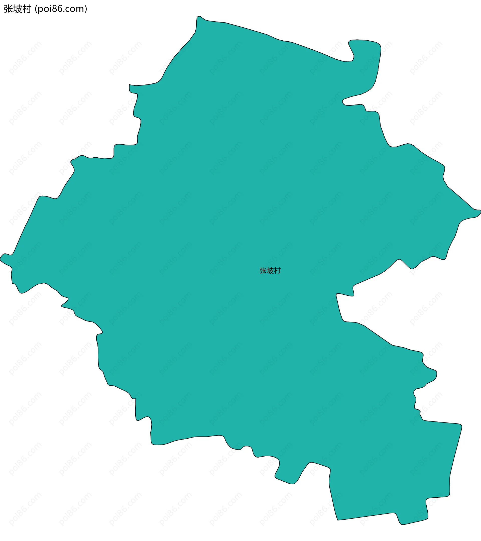 张坡村边界地图