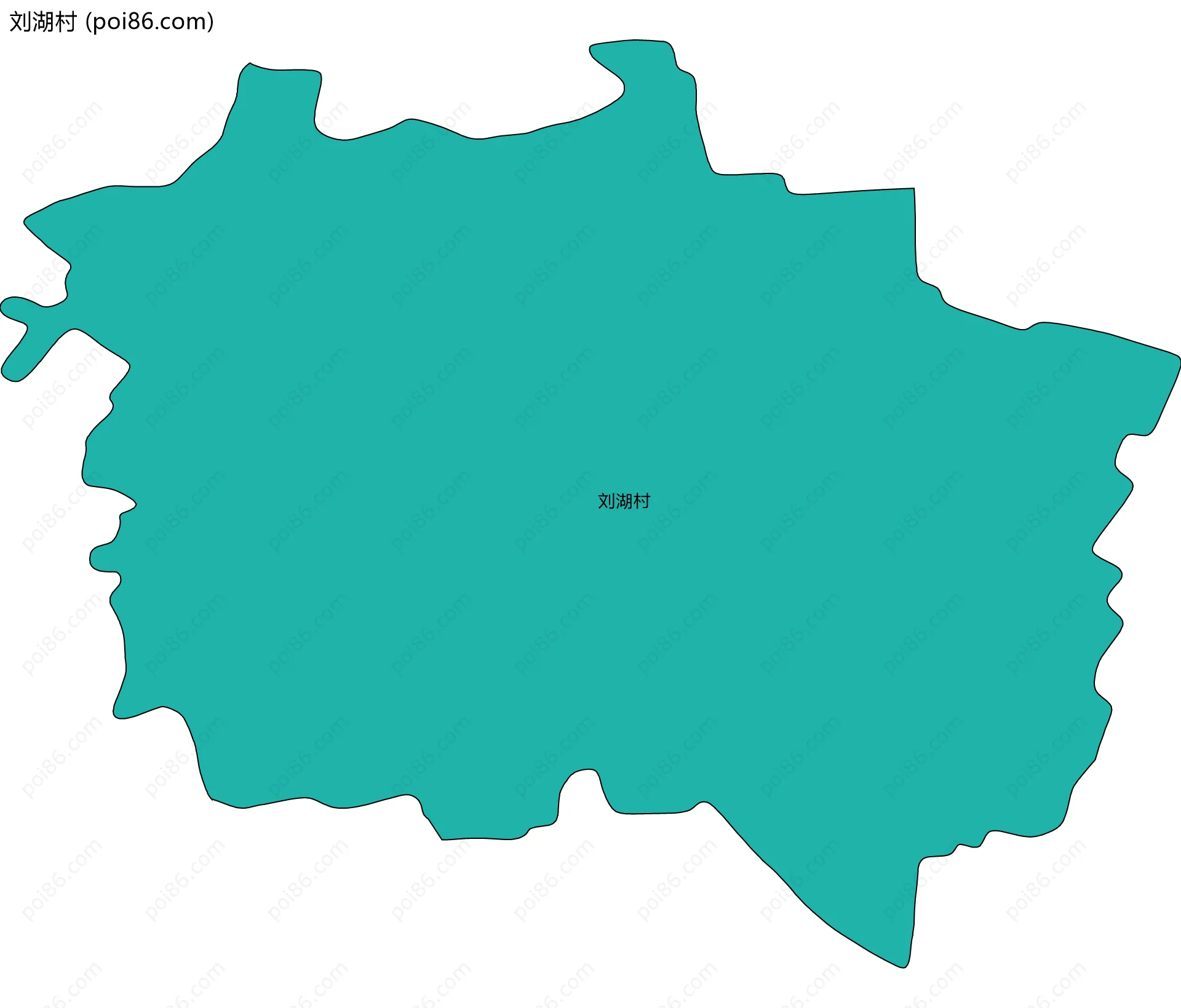刘湖村边界地图
