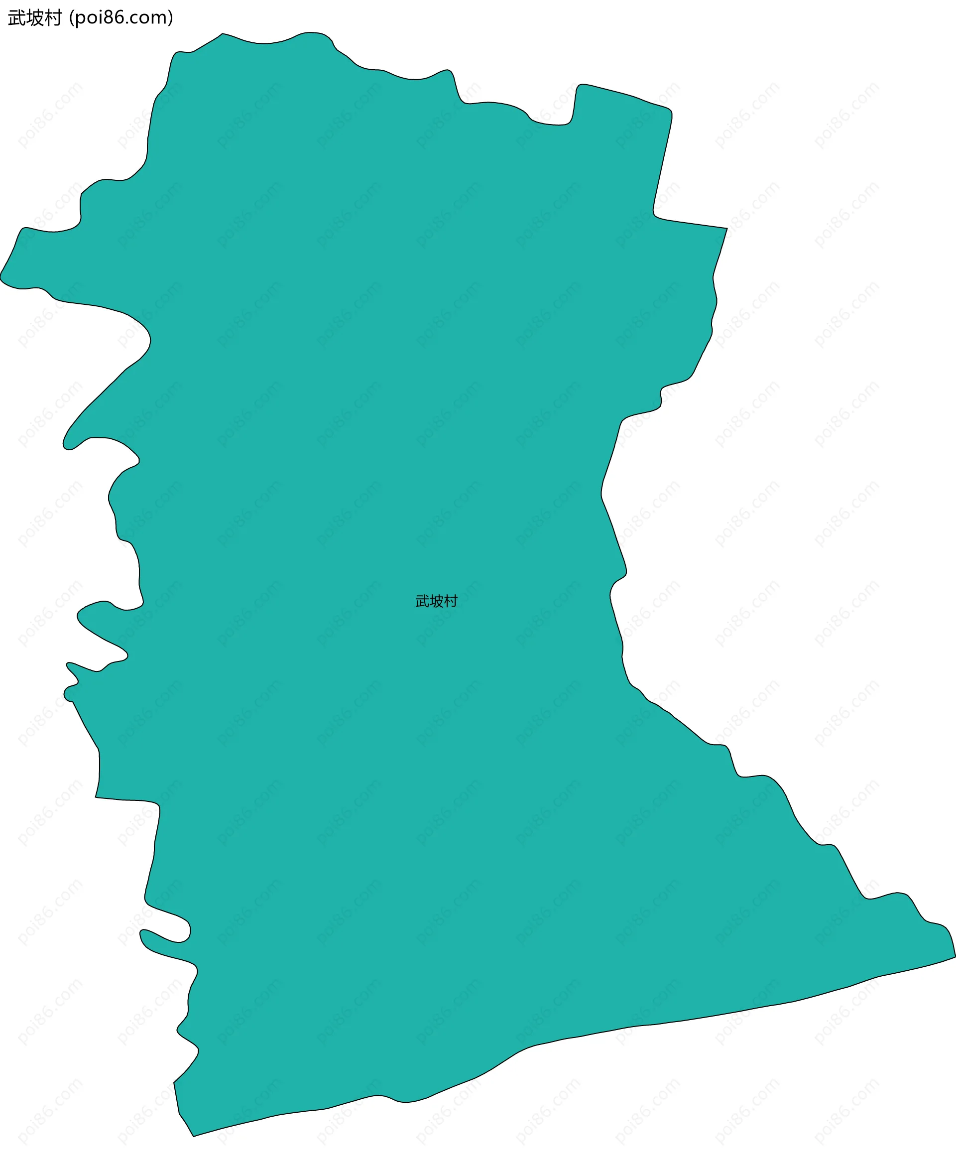 武坡村边界地图