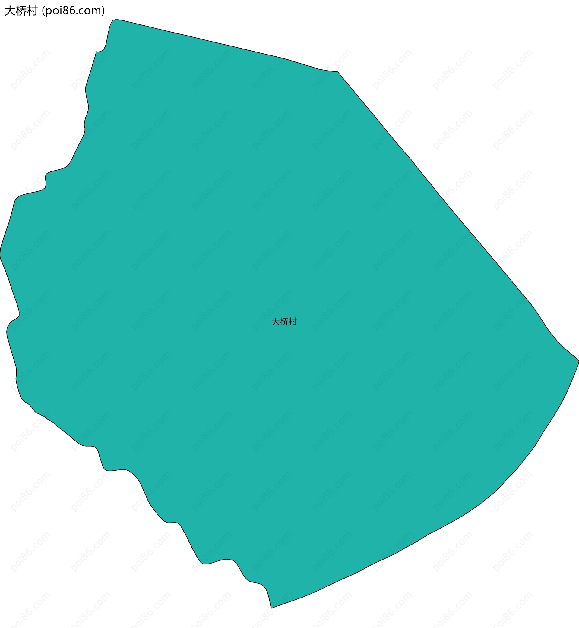 大桥村边界地图