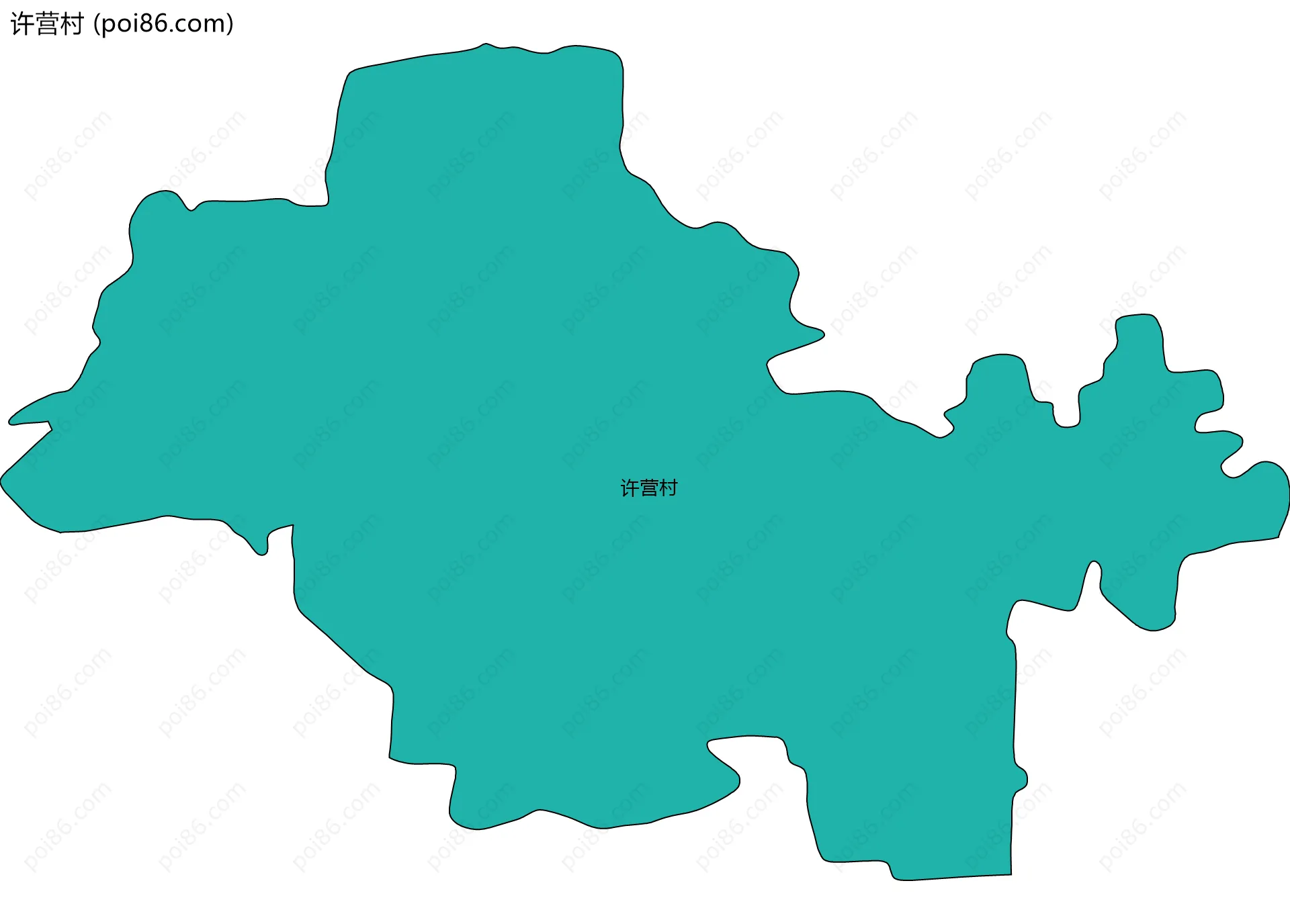 许营村边界地图