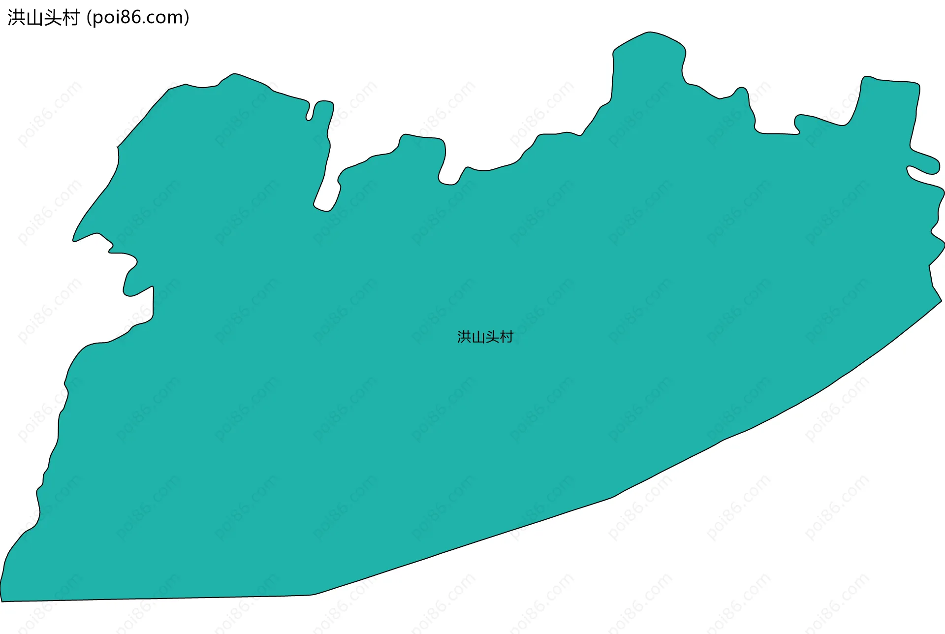 洪山头村边界地图