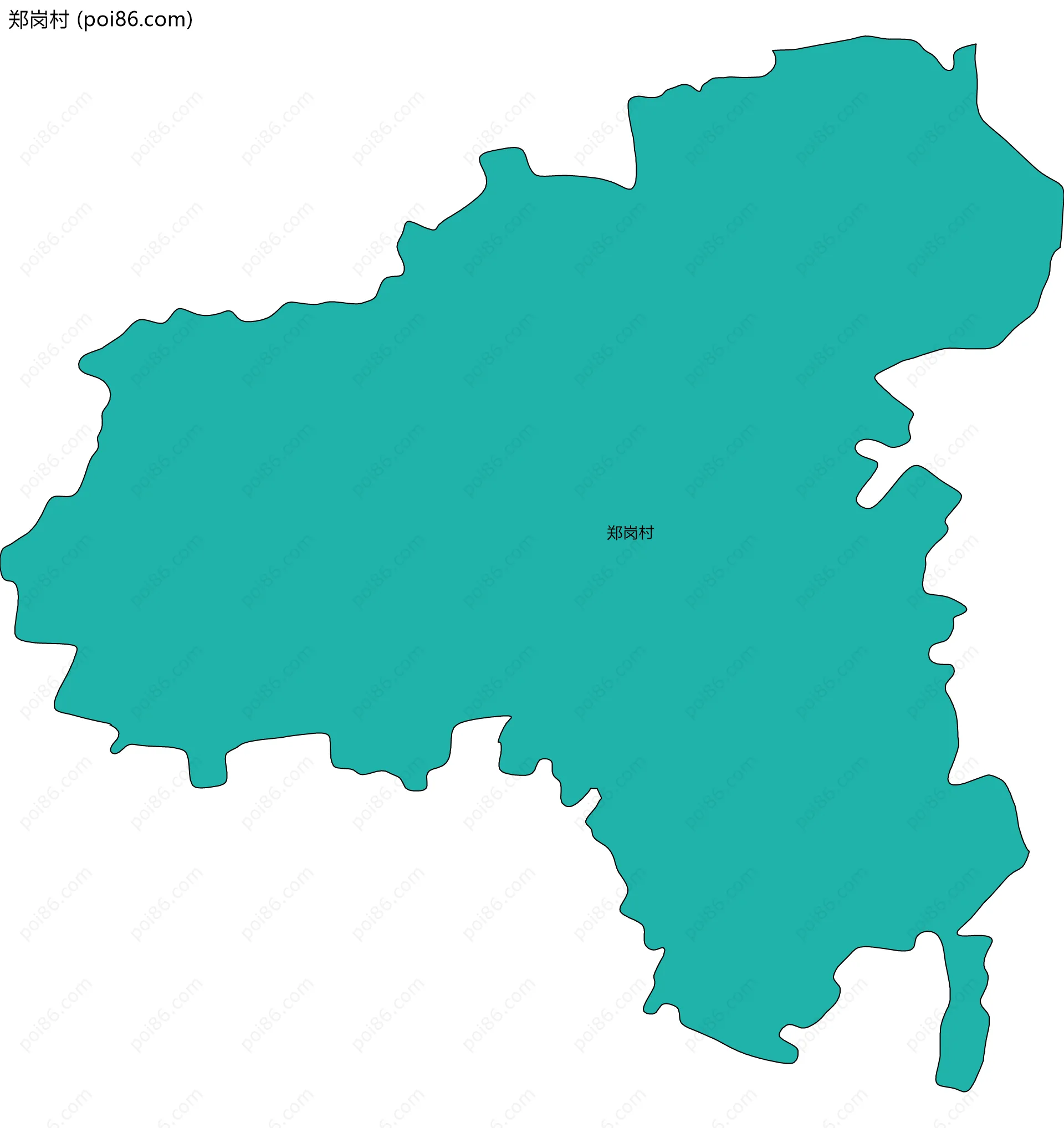 郑岗村边界地图