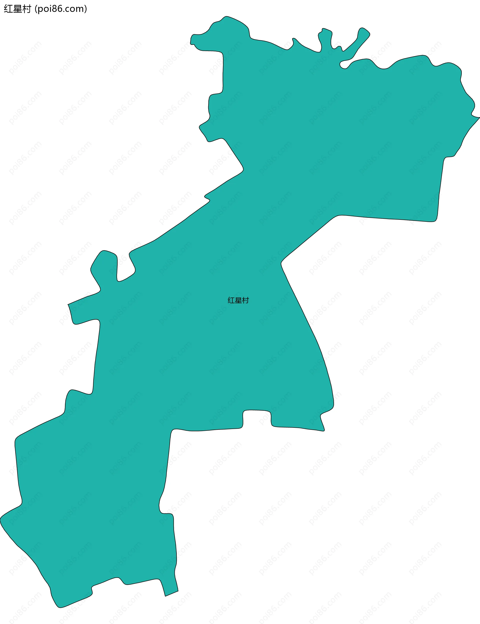 红星村边界地图