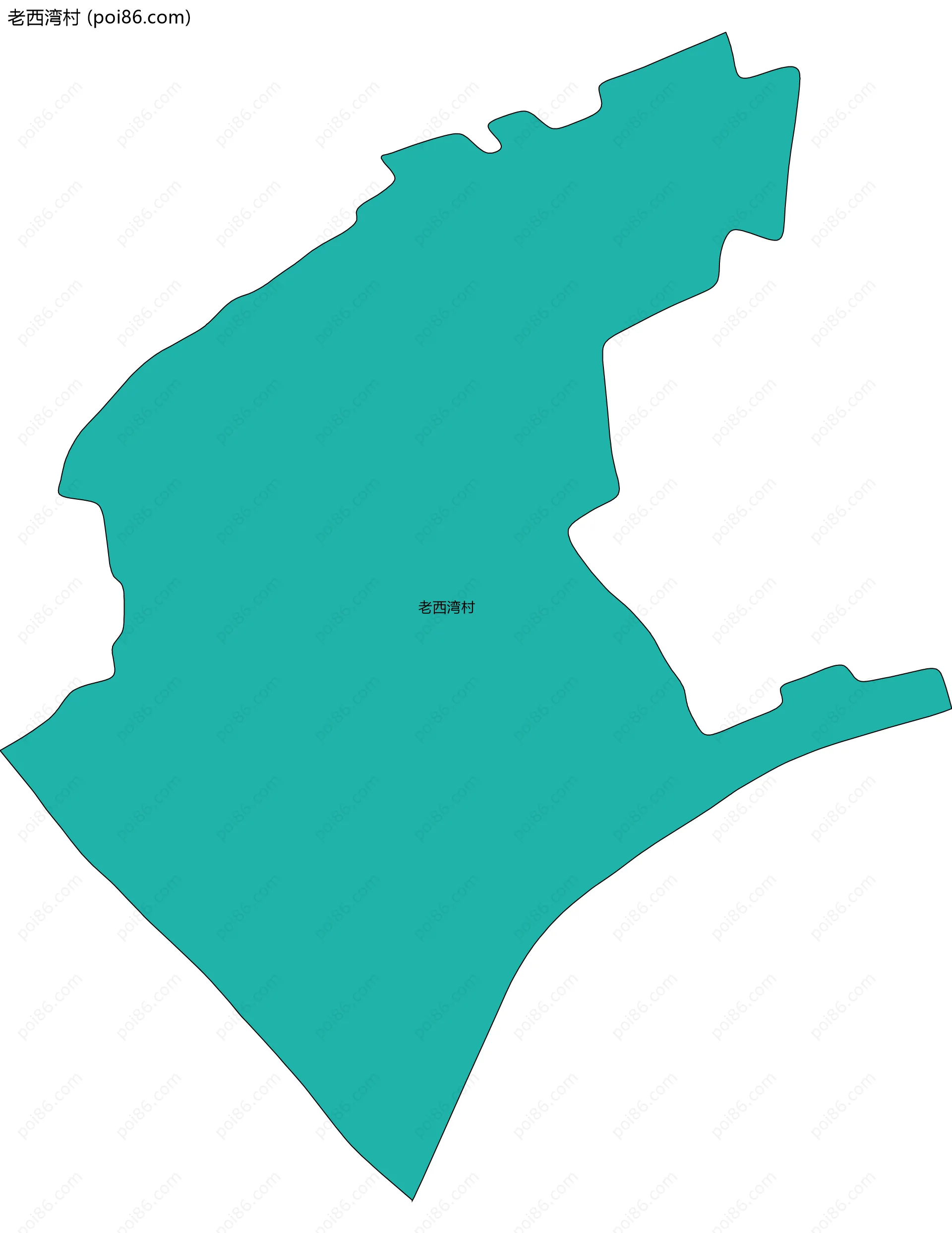 老西湾村边界地图