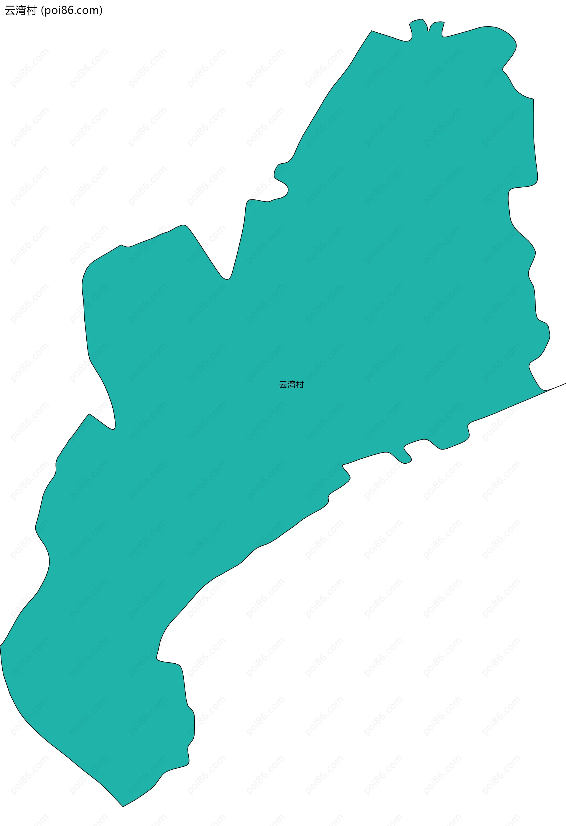 云湾村边界地图