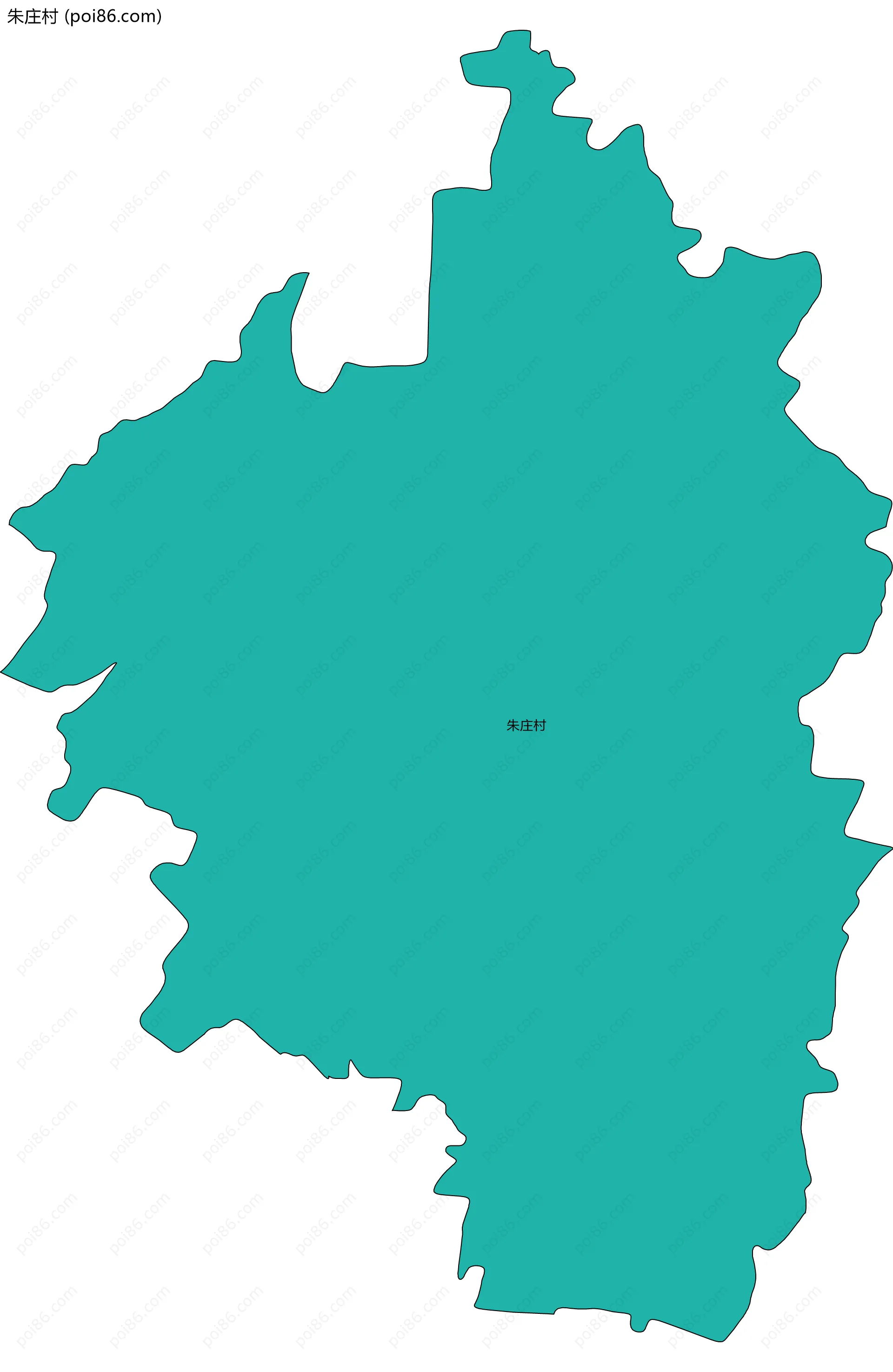 朱庄村边界地图