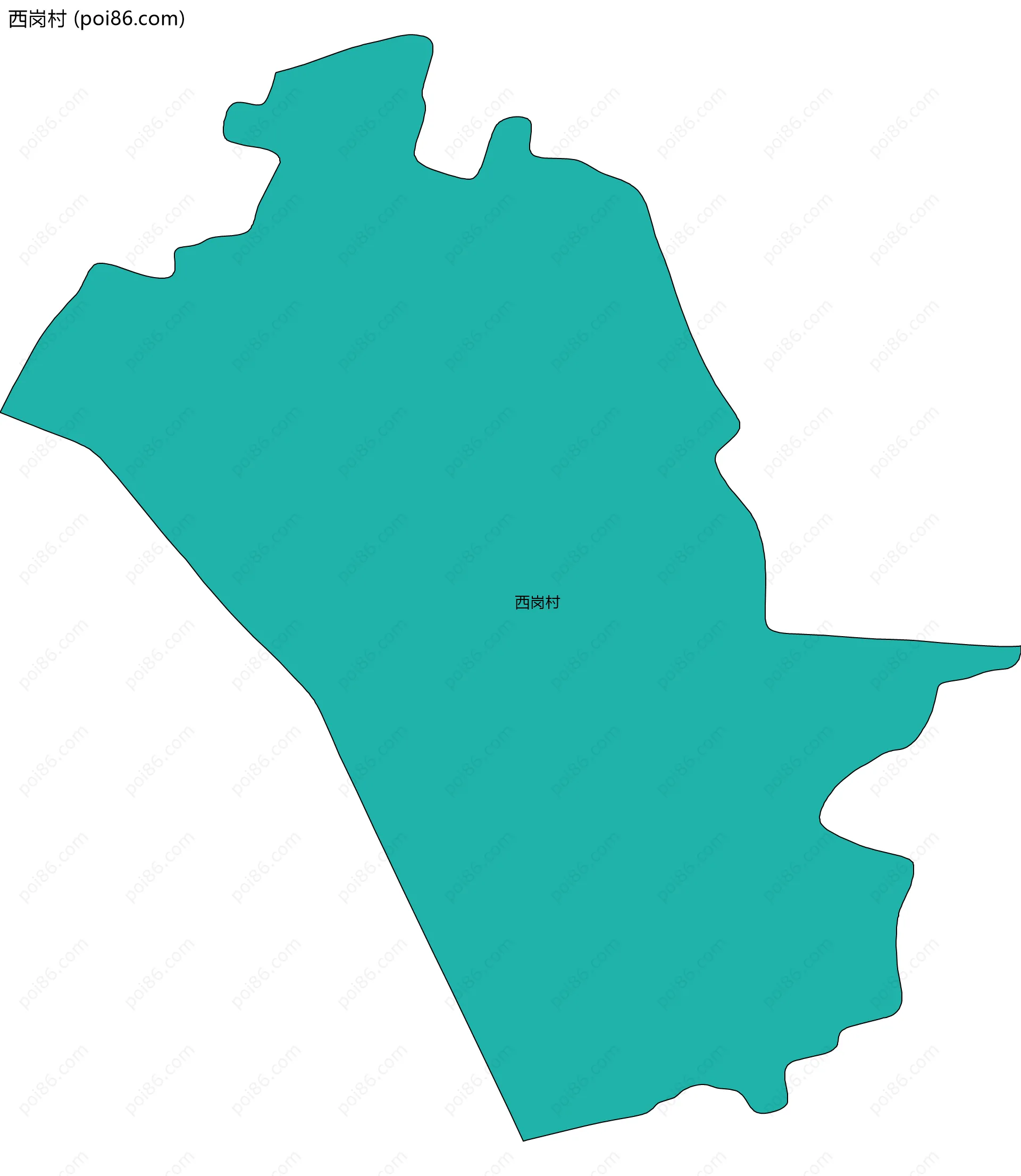 西岗村边界地图