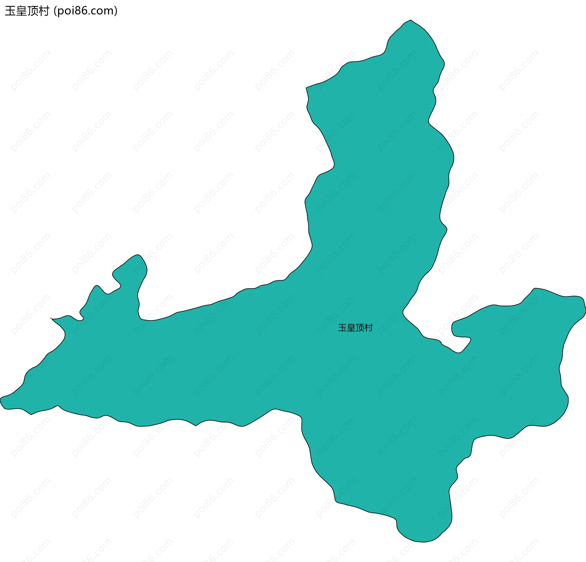 玉皇顶村边界地图