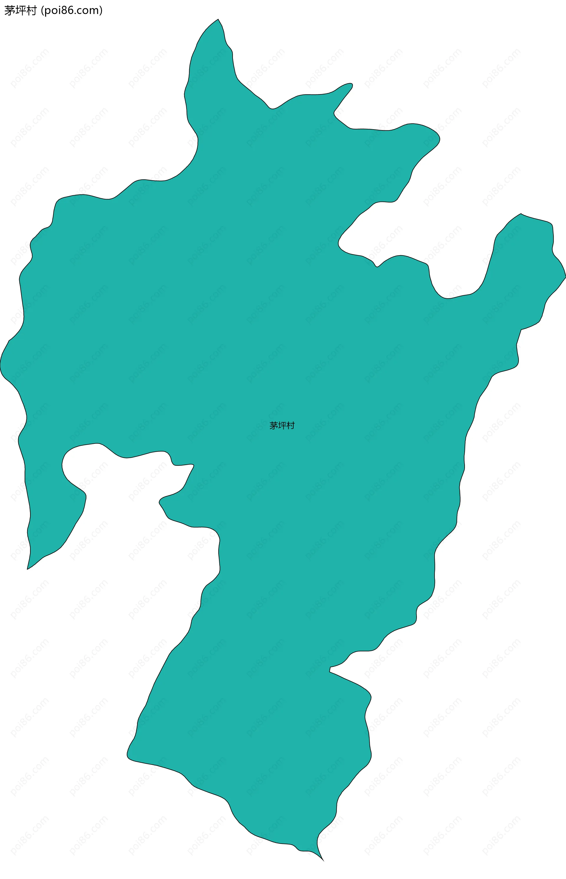 茅坪村边界地图