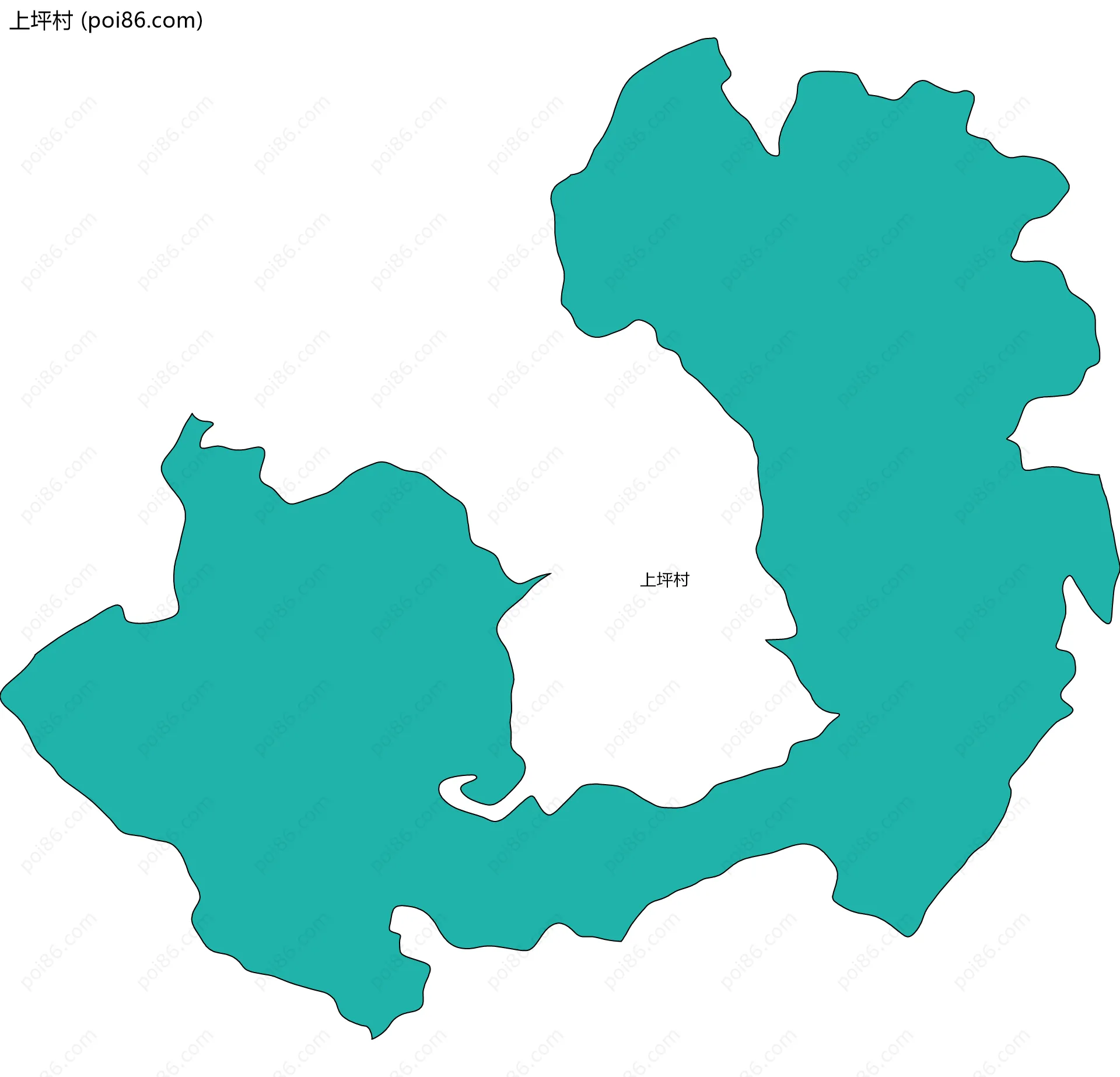 上坪村边界地图