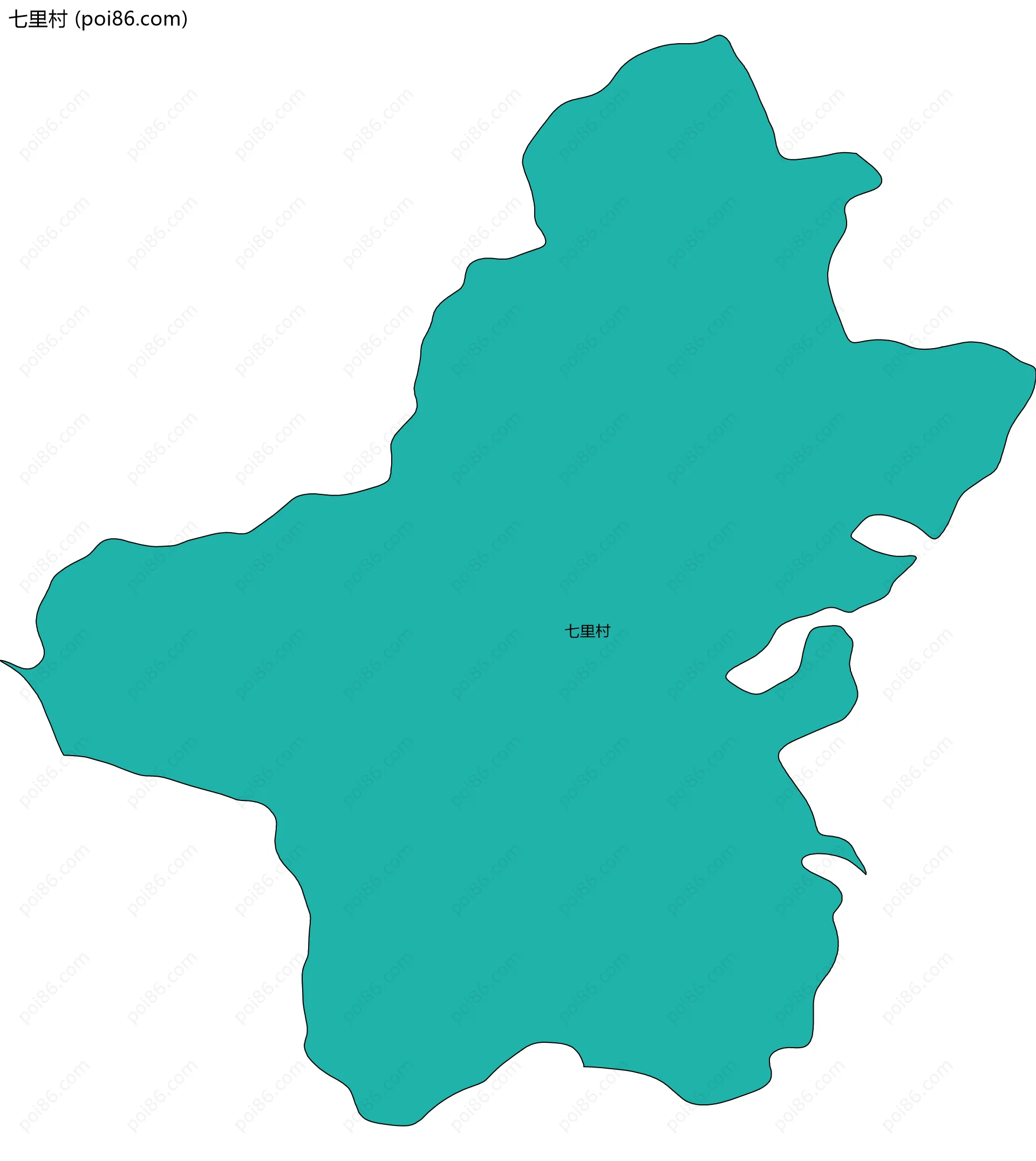 七里村边界地图