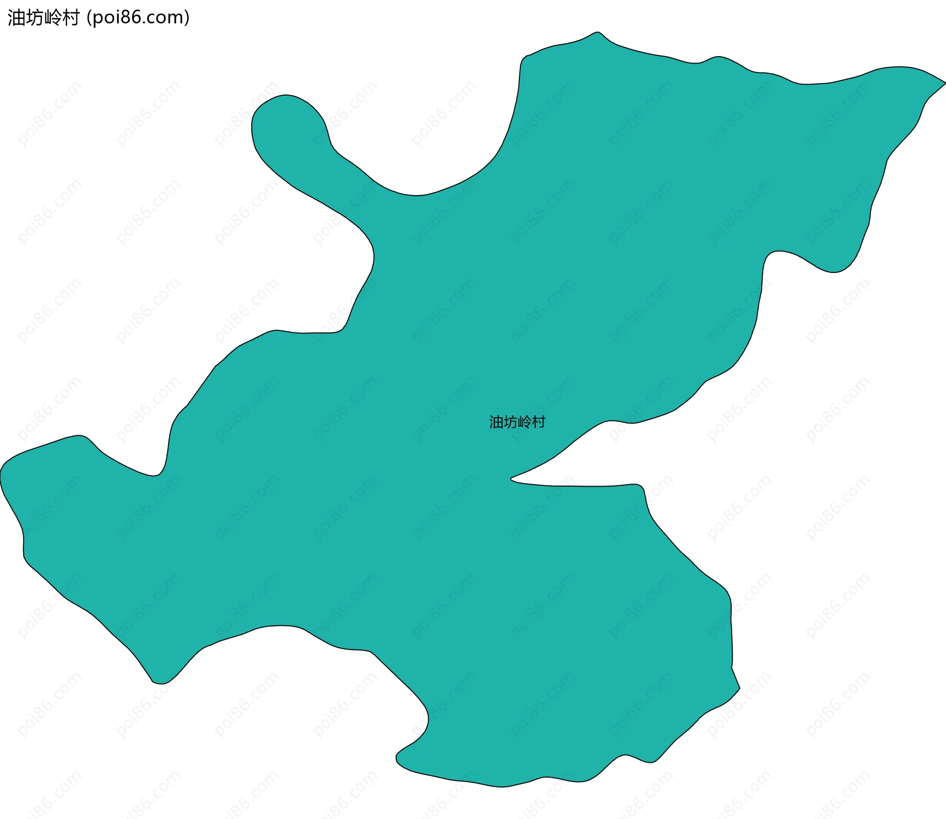 油坊岭村边界地图