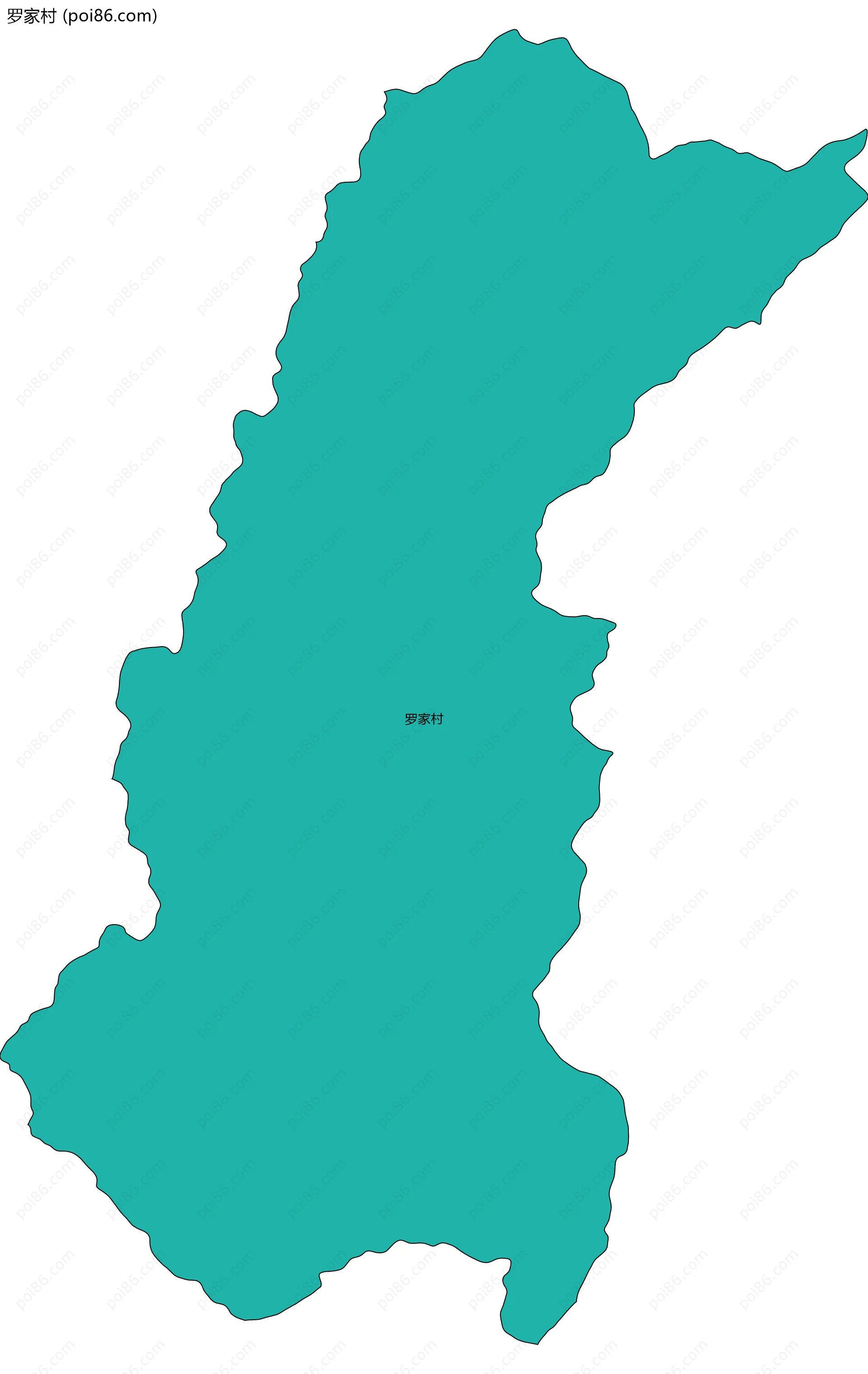 罗家村边界地图
