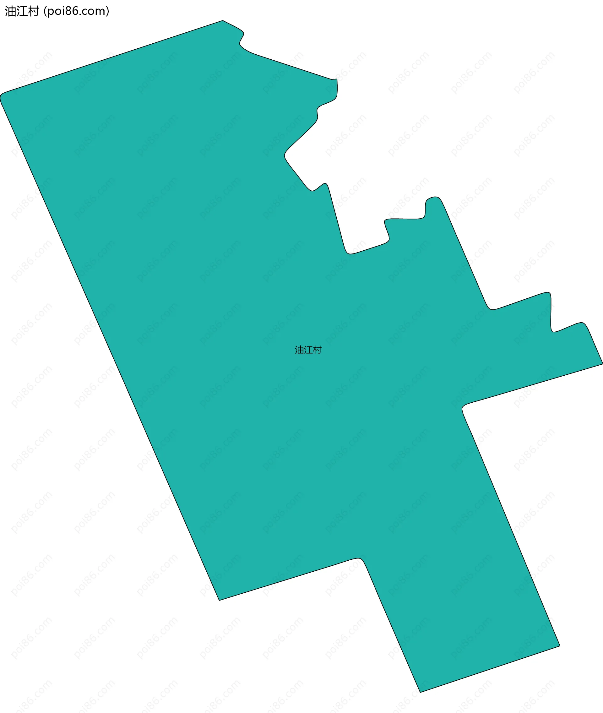 油江村边界地图